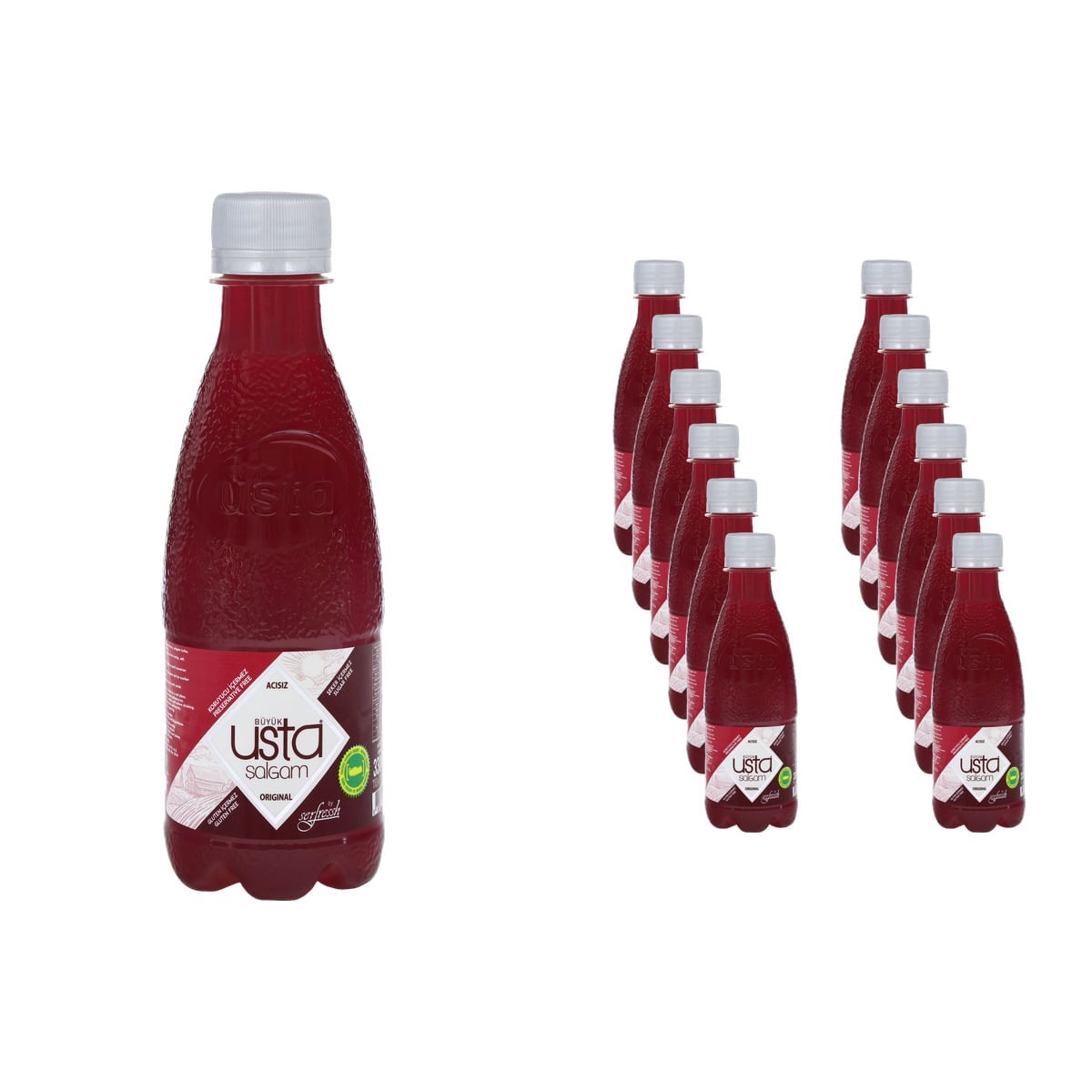 Büyük Usta Acısız Adana Şalgamı 330 ml Pet Şişe x 12 Adet