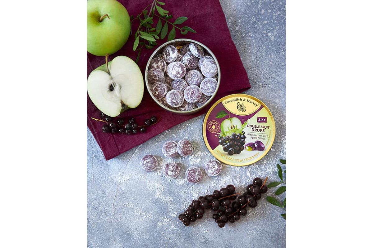 Cavendish & Harvey Double Fruit Blackcurrant With Apple Drops 175g