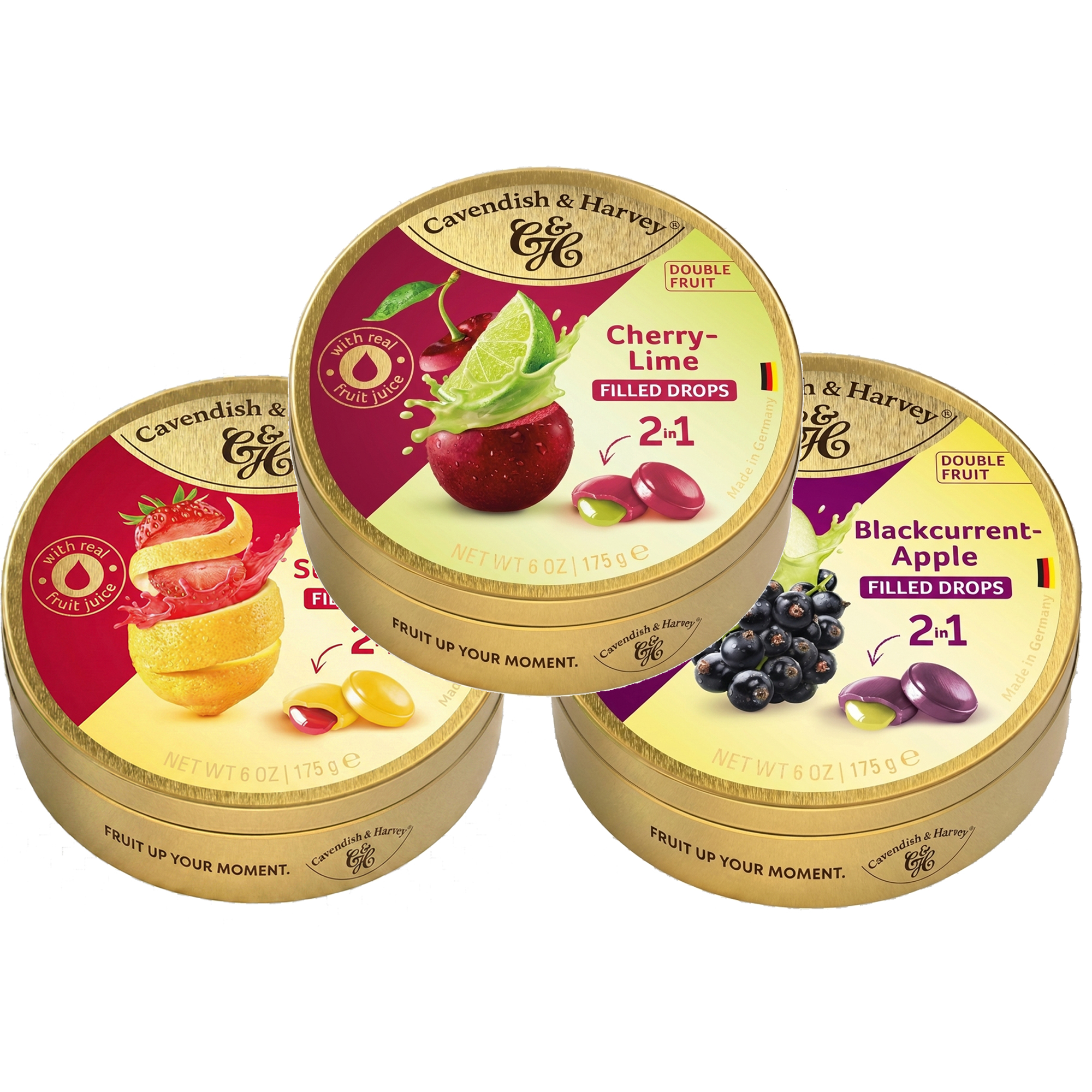 Cavendish & Harvey Karışık Meyve Dolgulu Sert Şekerleme Seti 3 x 175 g