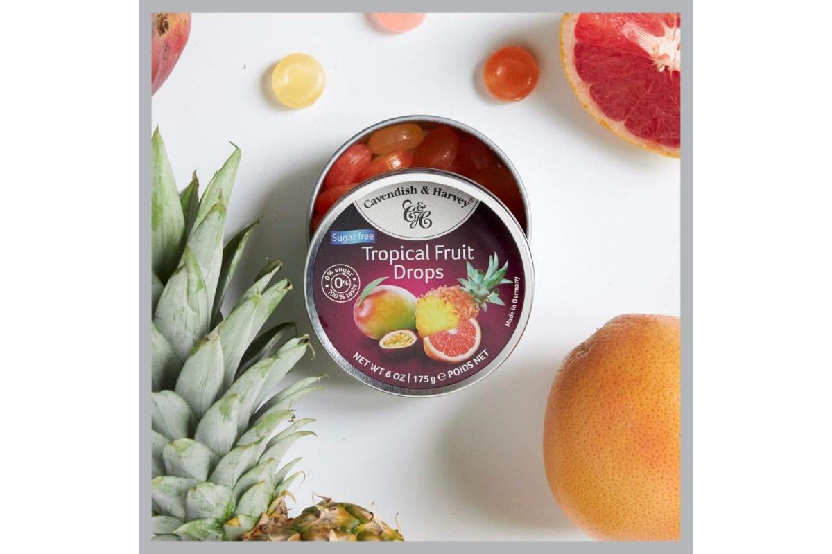 Cavendish & Harvey Şekersiz Tropical Fruit Drops 175g