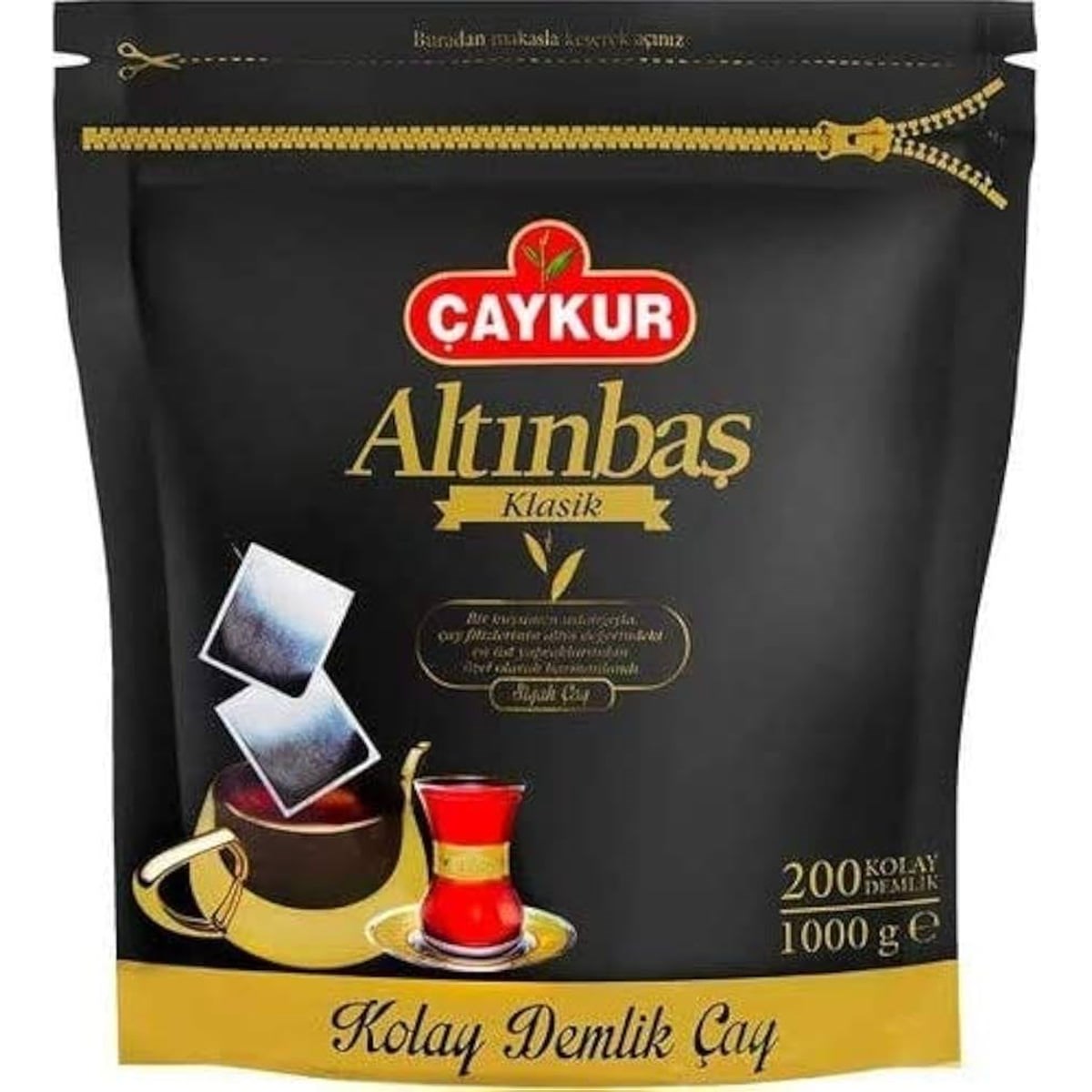 Çaykur Altınbaş Klasik Demlik Poşet Çay 1000 g x 6 Adet (Koli)