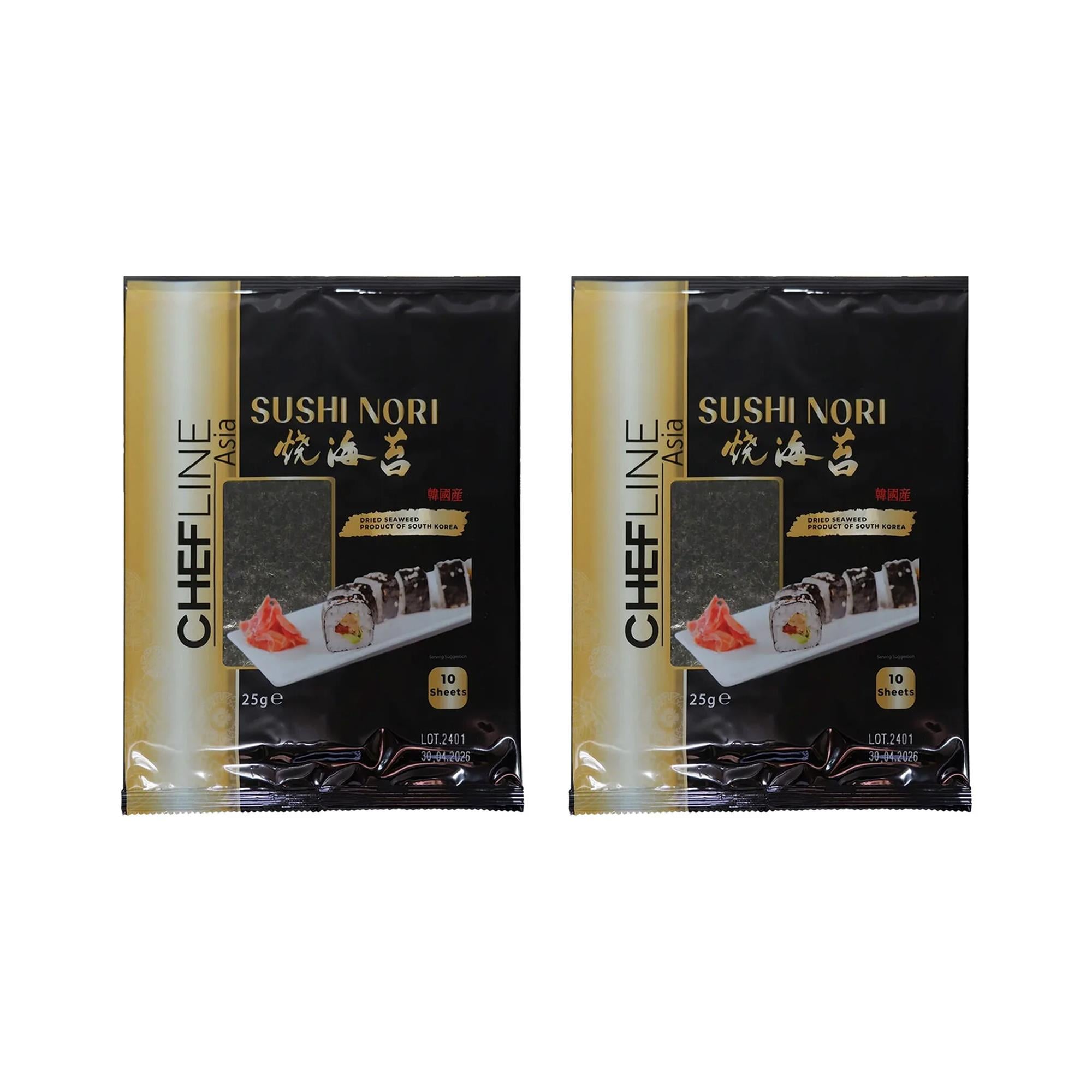 Chefline Asia Sushi Nori Gold Deniz Yosunu 10 Yaprak 25 Gr.x 2 Adet