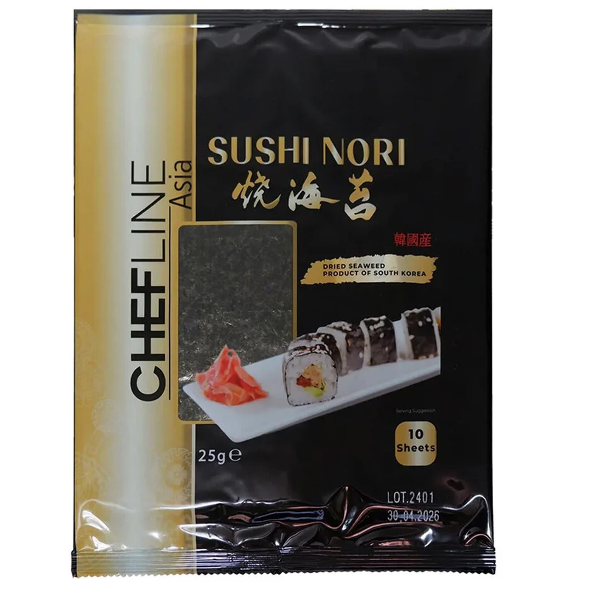 Chefline Asia Sushi Nori Gold Deniz Yosunu 10 Yaprak 25 Gr.x 2 Adet