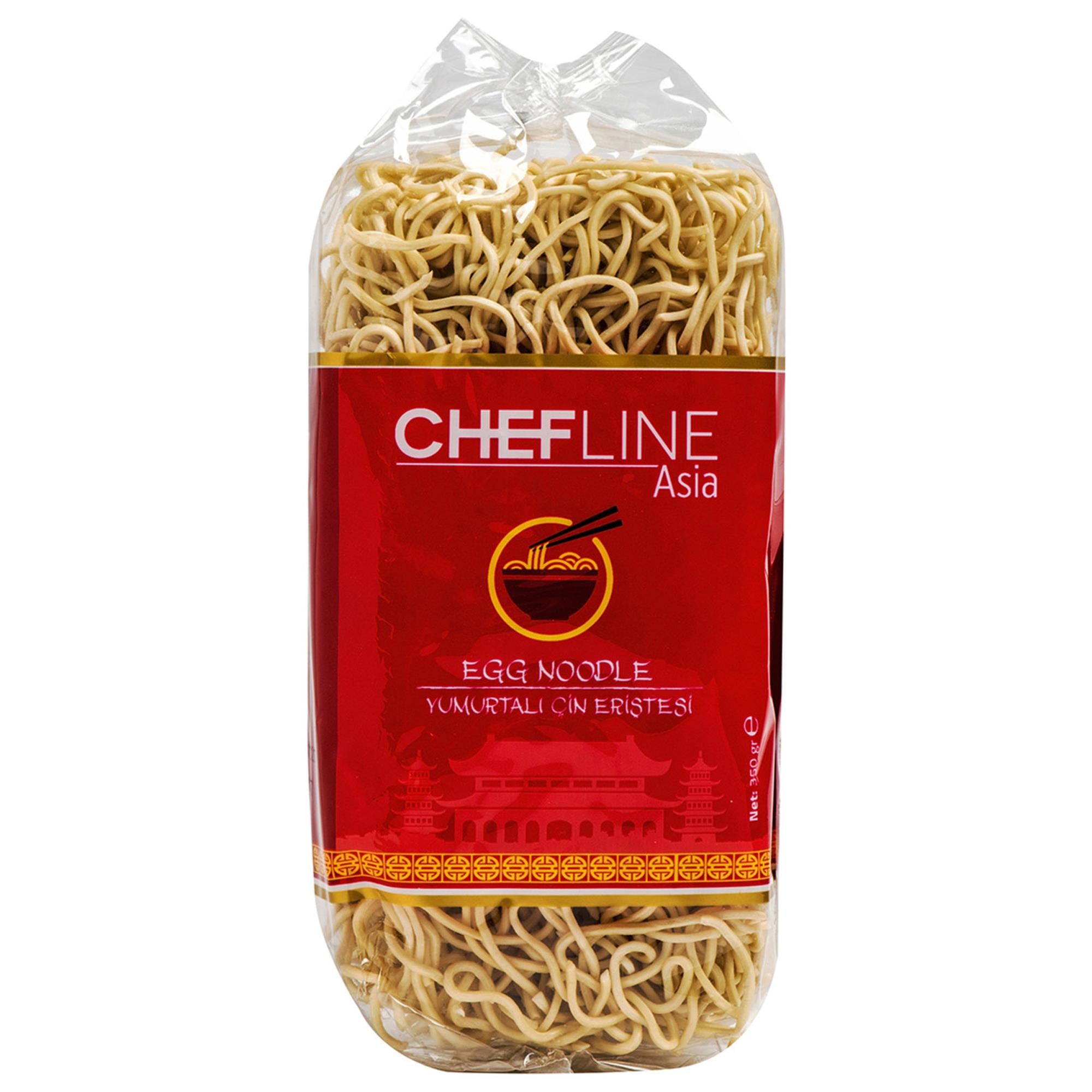 Chefline Asia Yumurtalı Çin eriştesi Egg Noodle 350G X 8 Adet