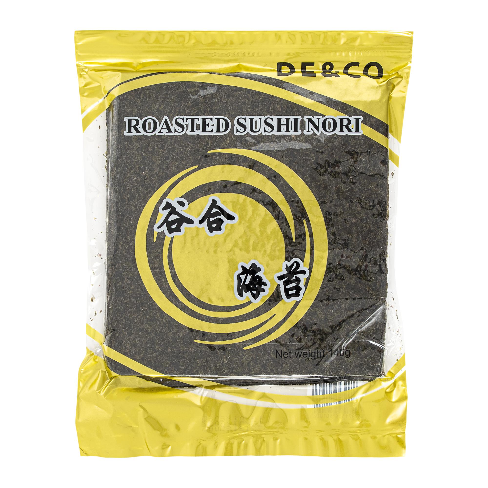 De&Co Sushi Nori Kavrulmuş Deniz Yosunu Ruloları ve Dürümleri 140g  x 2 Adet 100 Yaprak