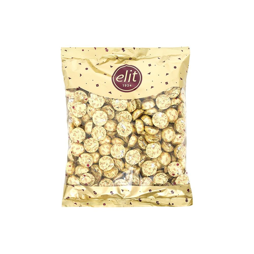 Elit Altın Yaldızlı Sütlü Çikolata Glutensiz 1 Kg x 2 Adet
