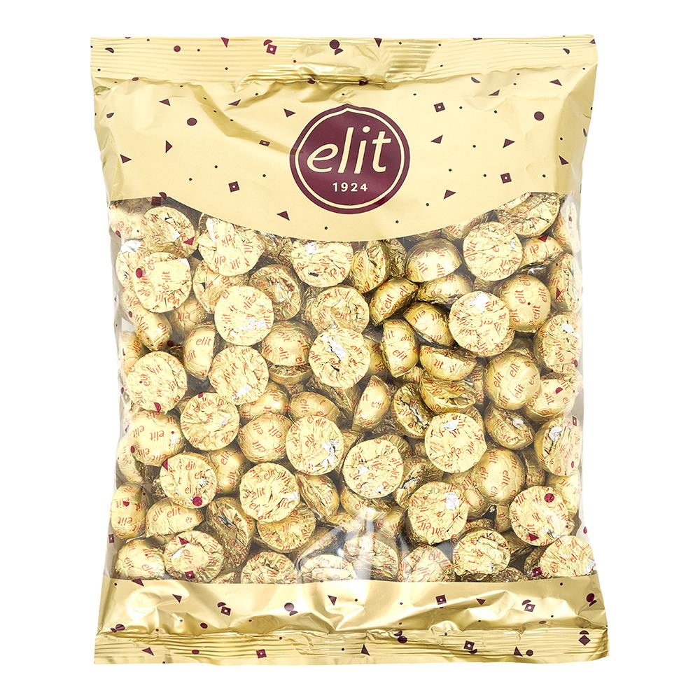 Elit Altın Yaldızlı Sütlü Çikolata Glutensiz 1Kg x 5 Adet