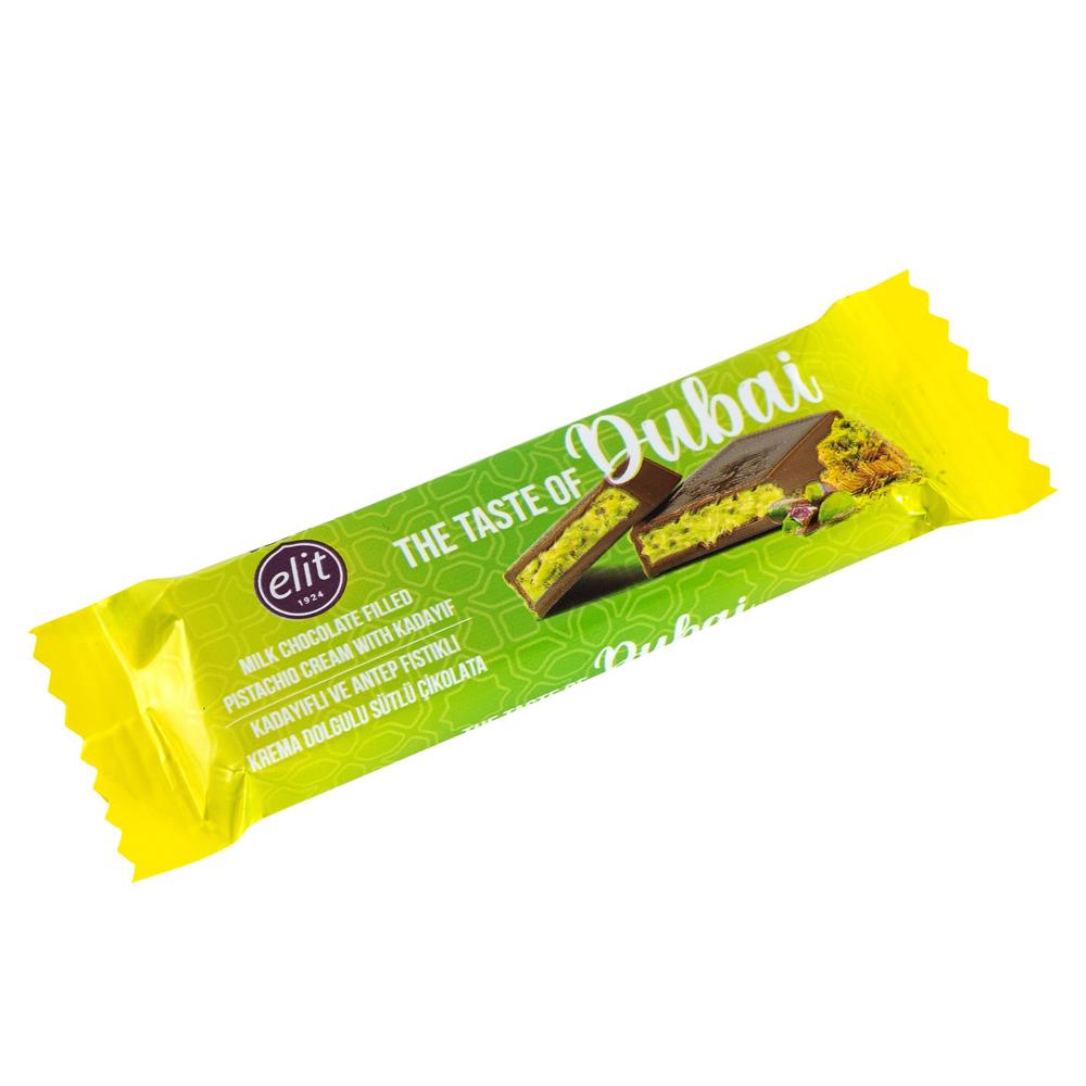 Elit Dubai Çikolatası Kadayıflı ve Antep Fıstıklı 30g x 4 Adet