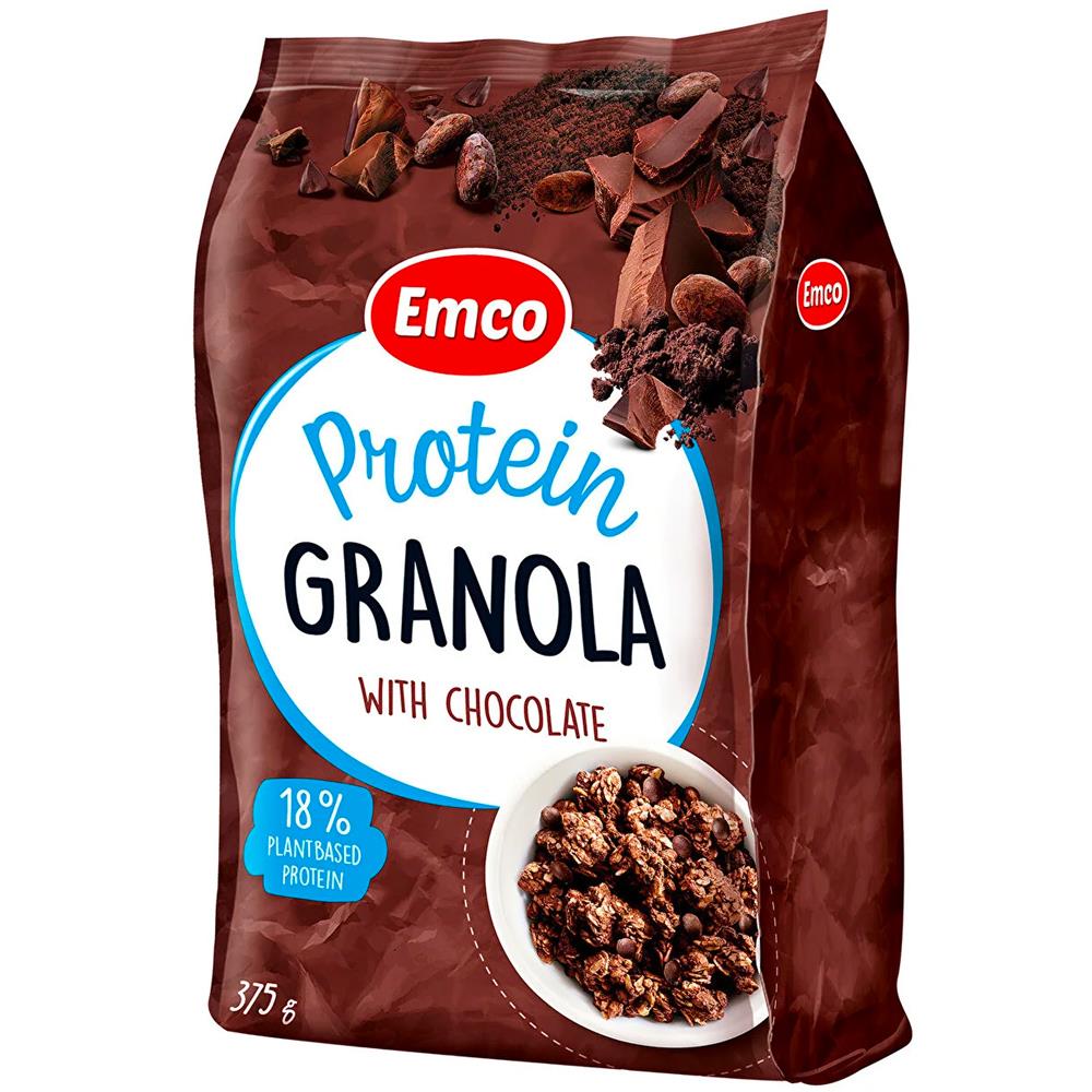 Emco Protein Gronala Cruncy With Chocolate 375 Gr