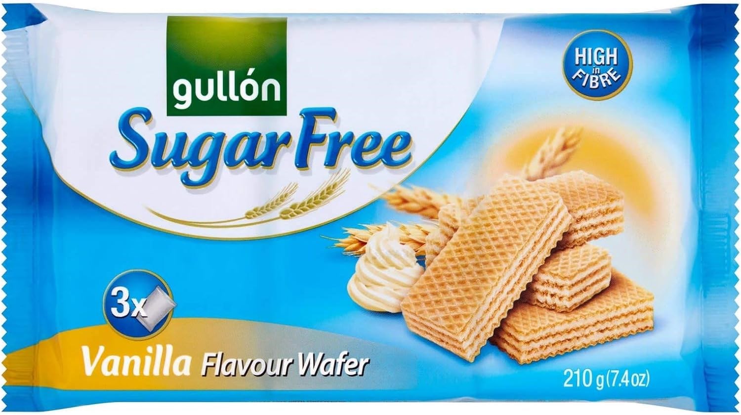 Gullón Şekersiz Vanilya Aromalı Gofret 180 g