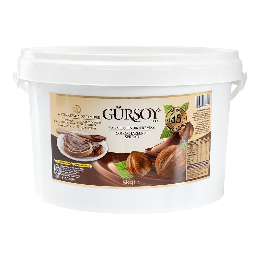 Gürsoy Kakaolu Fındık Kreması 5kg Plastik Kova