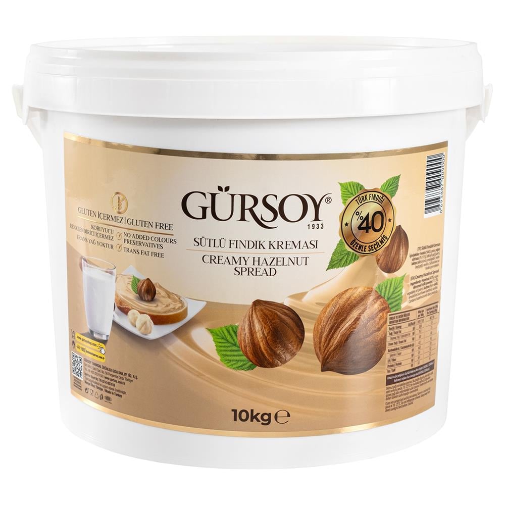 Gürsoy Sütlü Fındık Kreması 10kg Plastik Kova