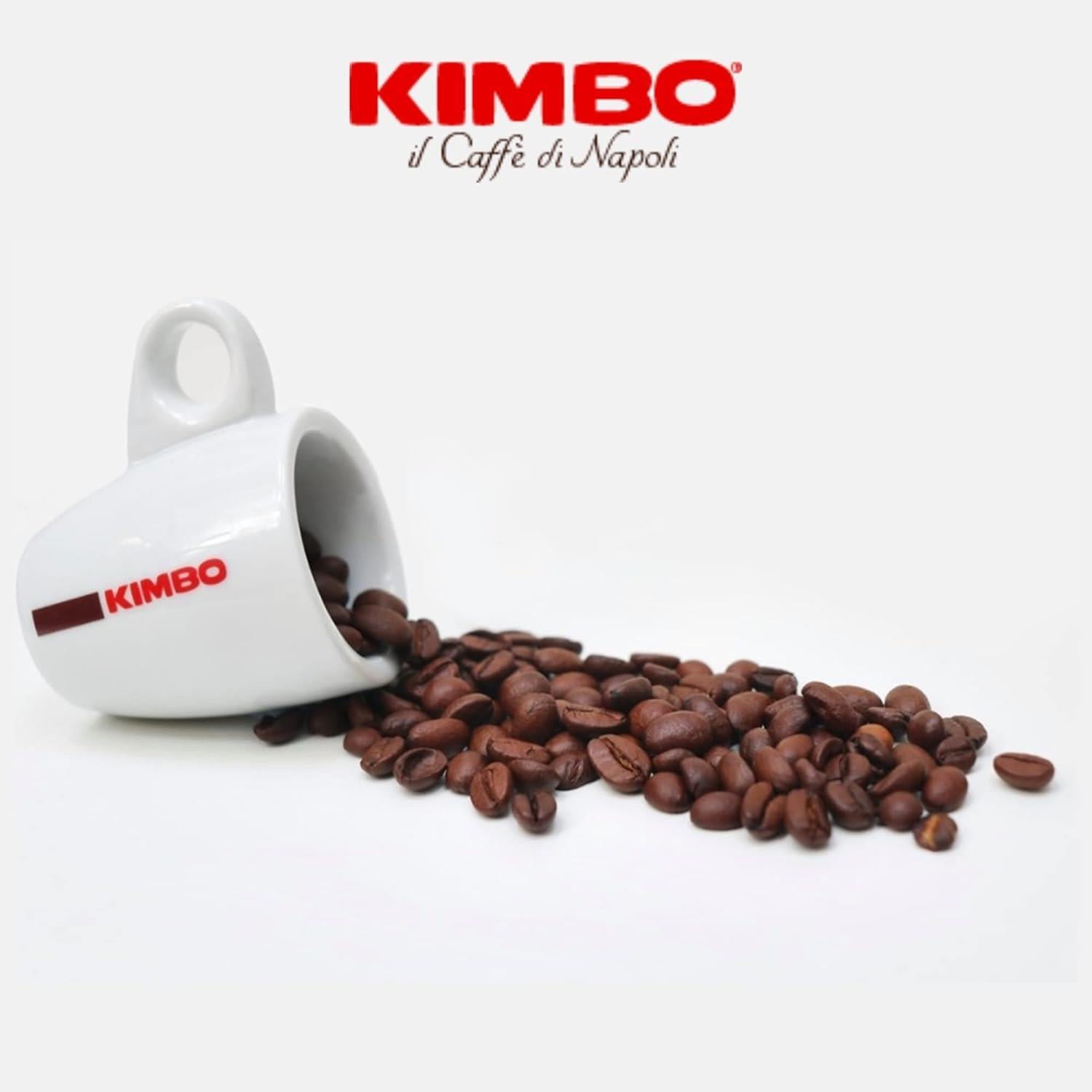 KIMBO Logolu Beyaz Seramik Espresso Fincanı ve Tabağı | Kaliteli, Kalın ve Dayanıklı Espresso Fincanı (Mug) 60 ml (Kaşık Dahil Değildir)