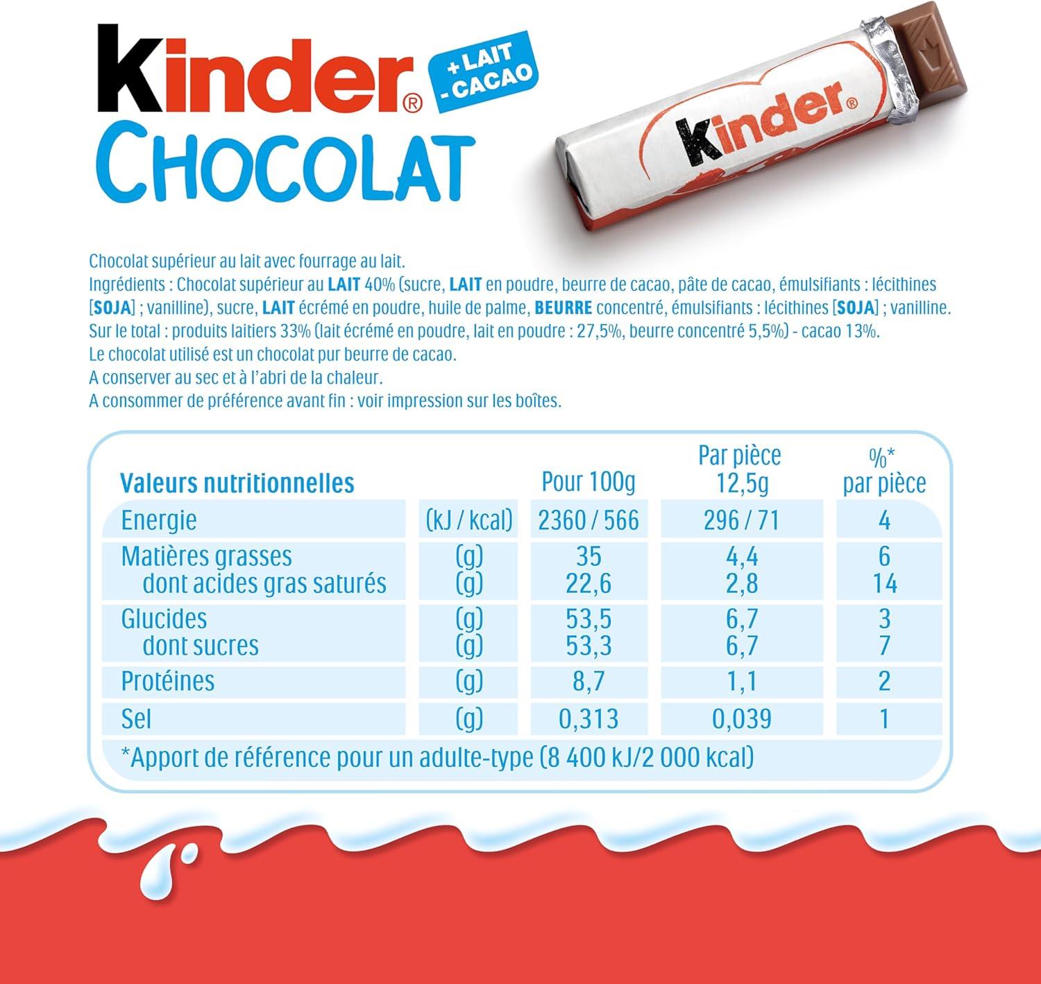 Kinder Chocolate Çikolata Bar | Sütlü Dolgulu | T4 Paket | 50 g