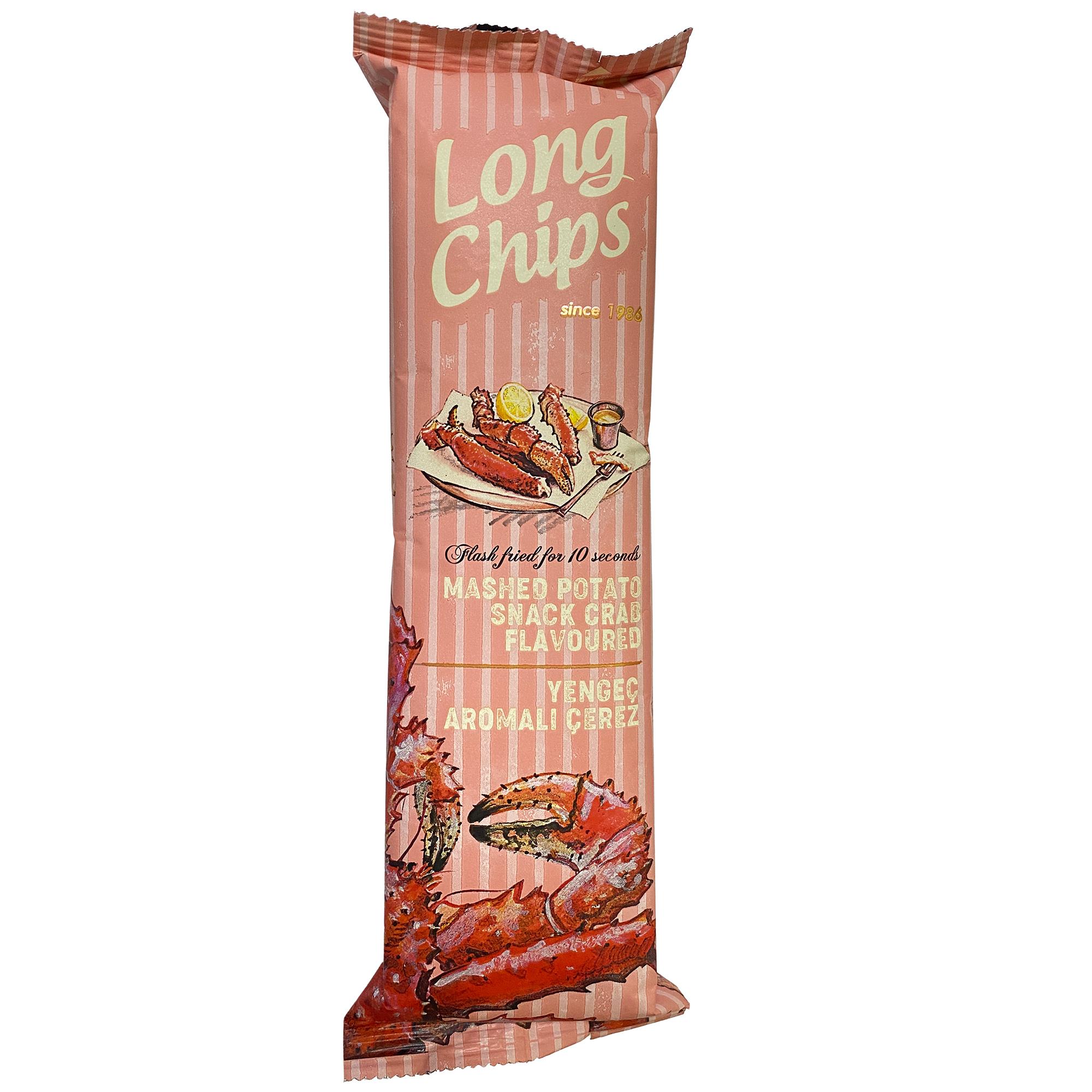 Long Chips Deneme Seti | 6 Çeşit Cips | Sade, Peynirli, Ekşi Kremalı ve Soğanlı, Acı Biberli, Truf Mantarlı ve Yengeç Aromalı Cipsler | 75 g x 6 Çeşit