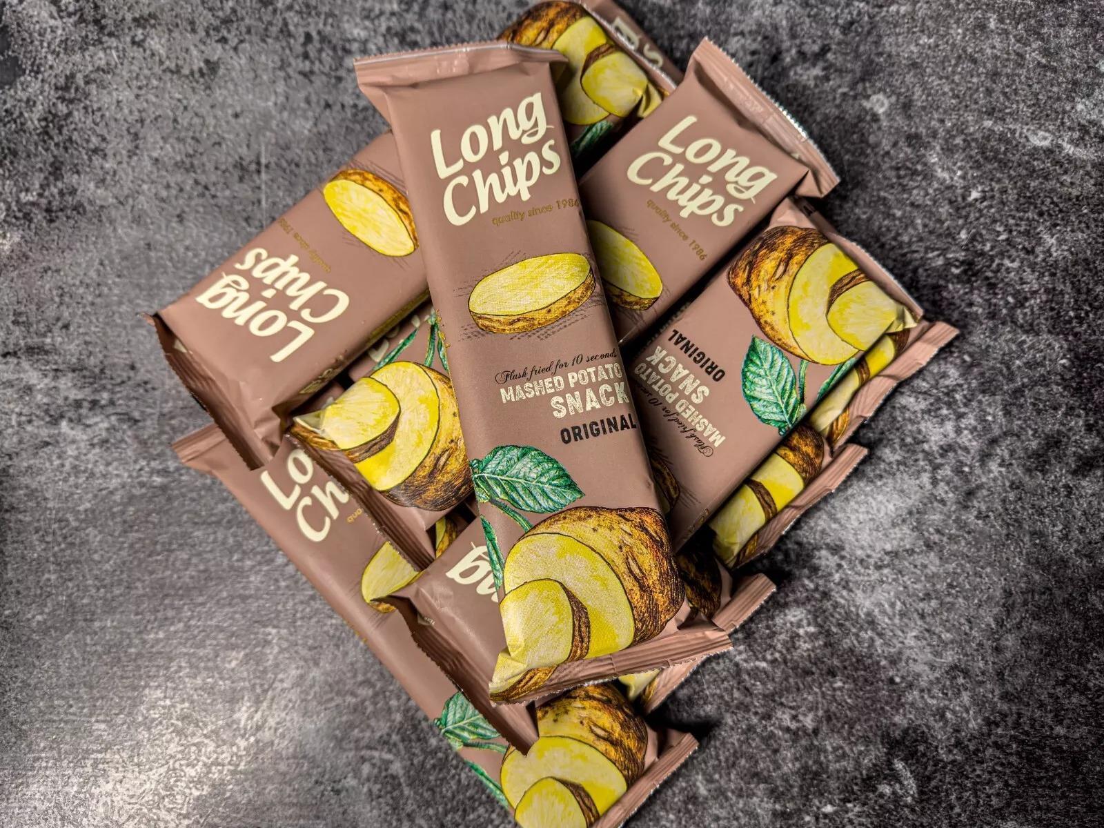 Long Chips Sade Patates Cipsi | Uzun Cips | Az Yağlı | Letonya Ürünü | 75 g