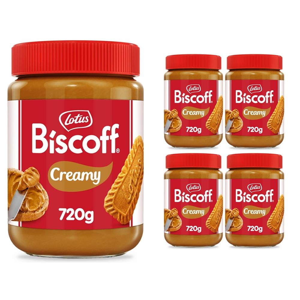 Lotus Biscoff Spread Sürülebilir Bisküvi Ezmesi 720g (Yeni) x 4 Adet