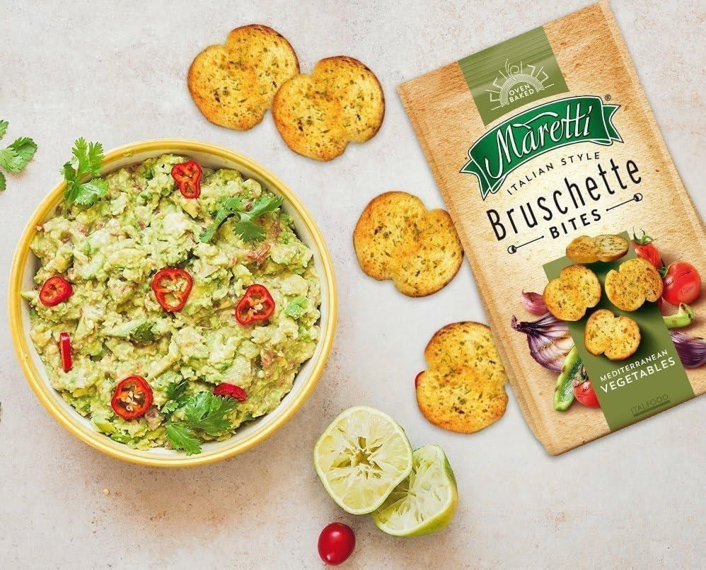 Maretti Bruschette Mediterranean Vegetables Akdeniz Sebzeleri Kızartılmış Ekmek Cips 70g
