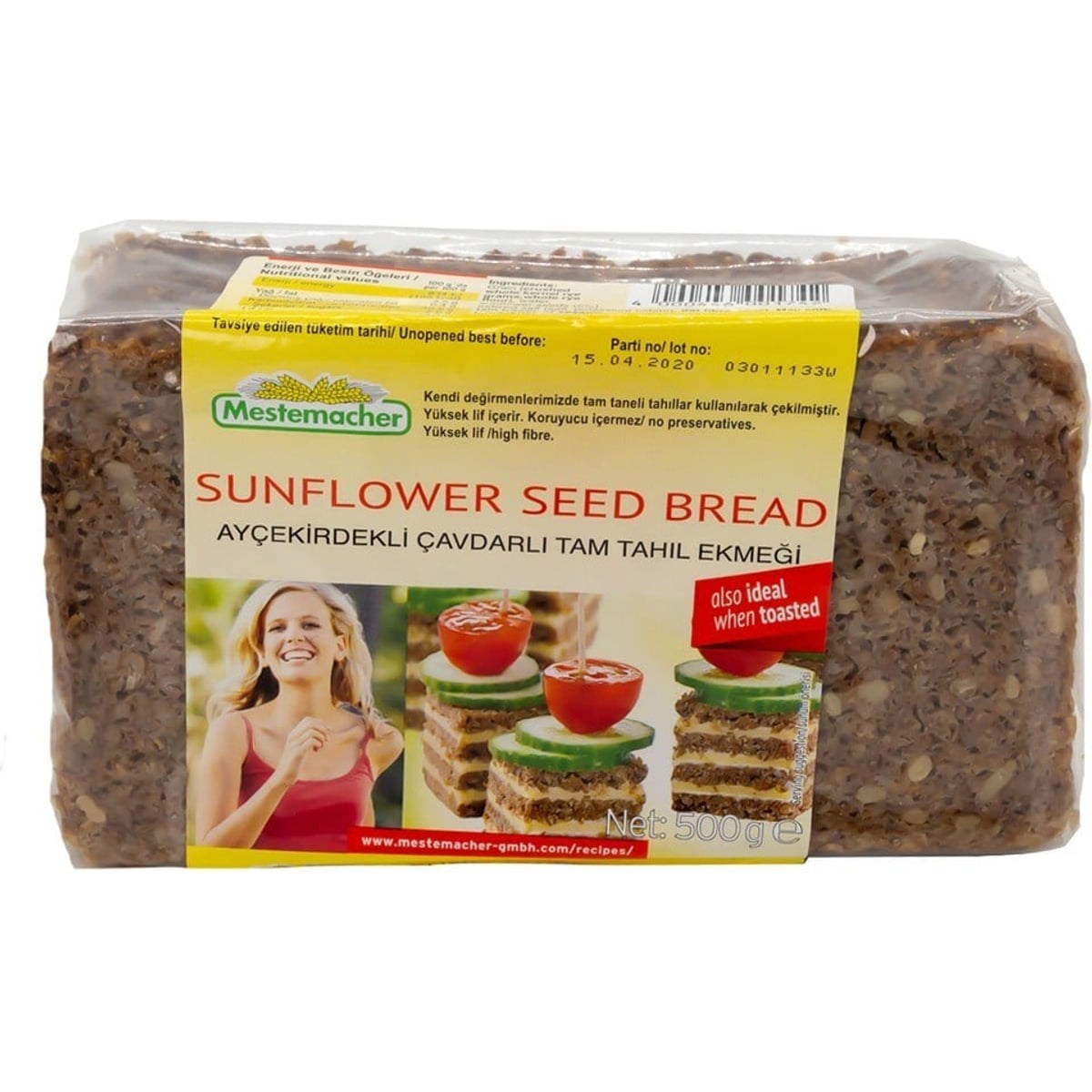 Mestemacher Ayçekirdekli Çavdarli Tam Tahil Ekmeği 500 G