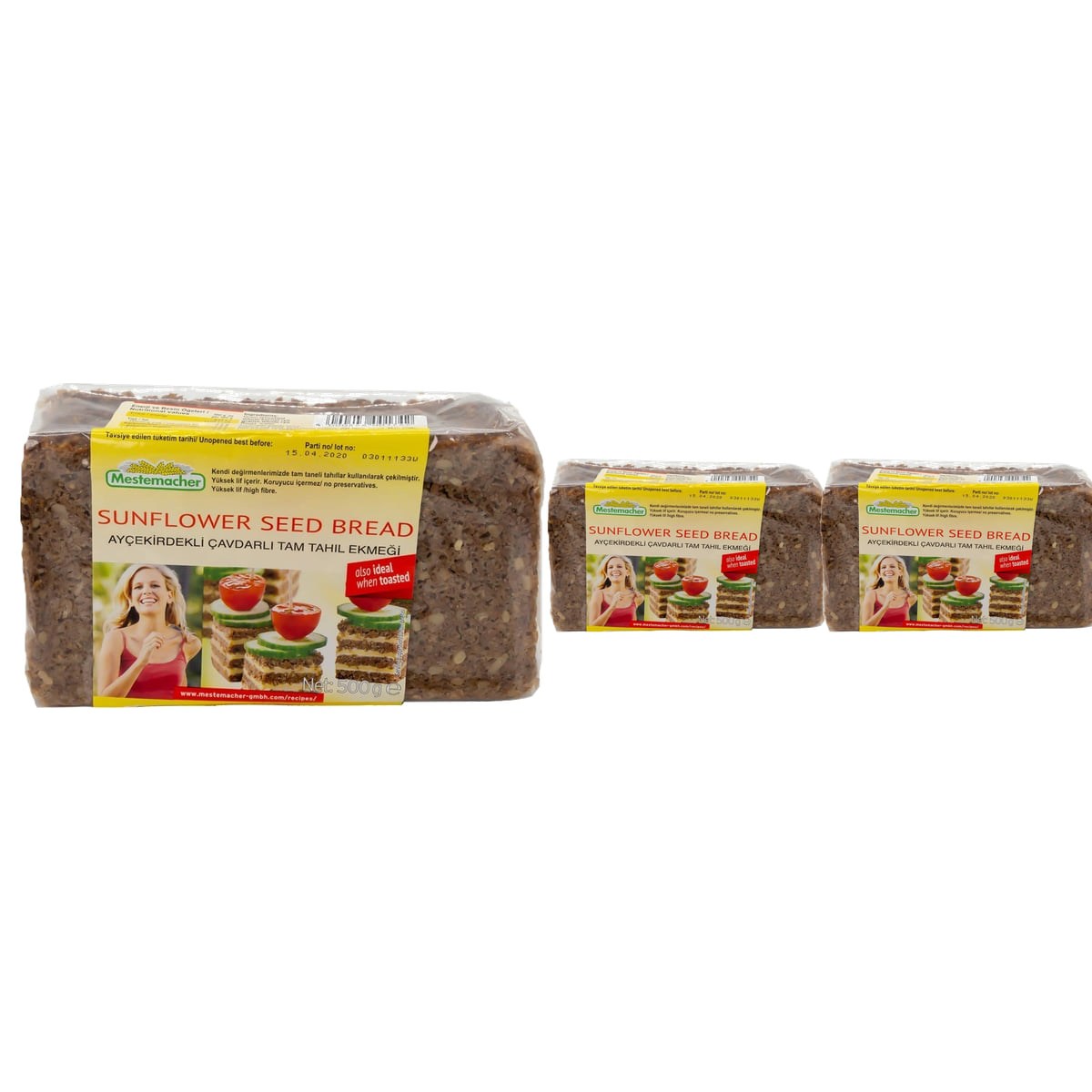 Mestemacher Ayçekirdekli Çavdarli Tam Tahil Ekmeği 500 G x 2 Adet
