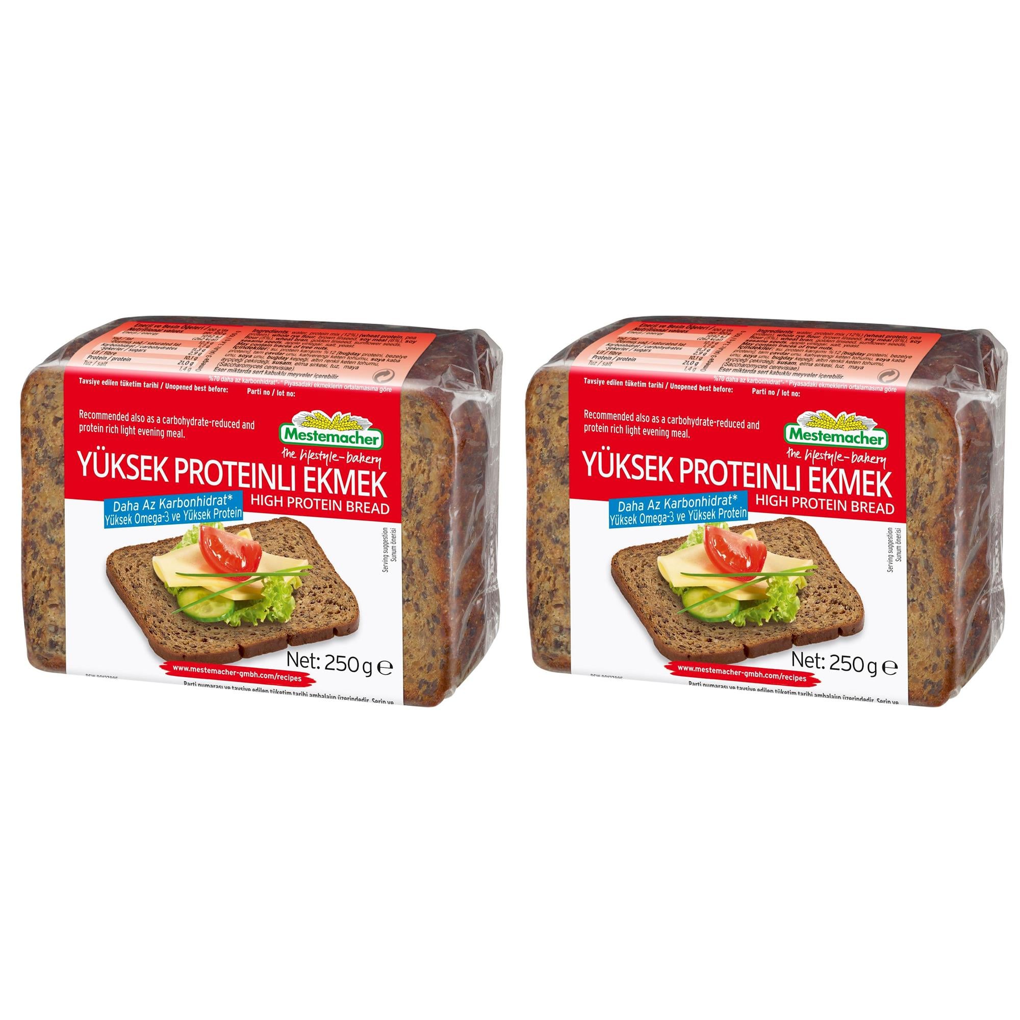 Mestemacher Yüksek Proteinli Ekmek 250 g x 2 Adet