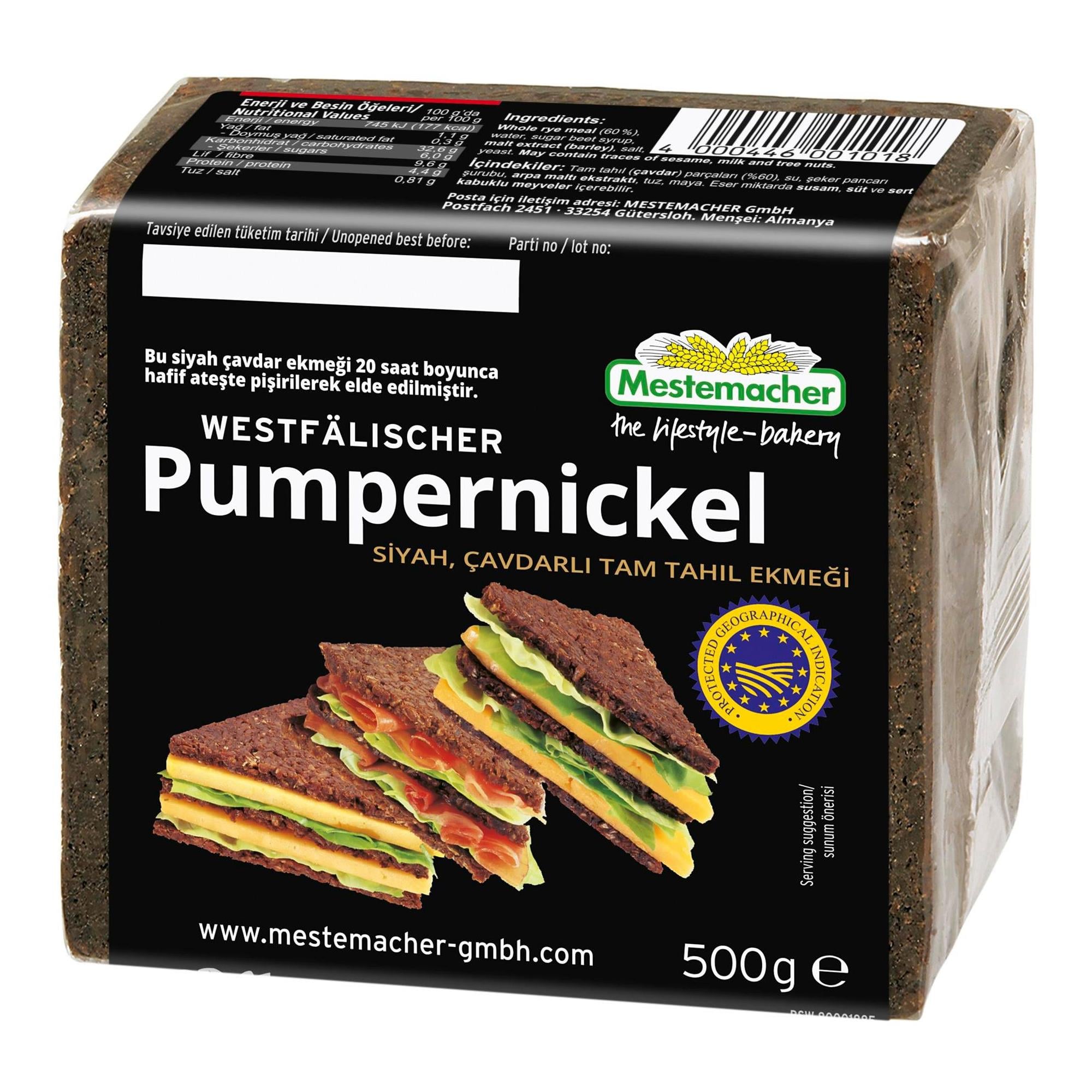 Mestemacher Yüksek Proteinli Ekmek 250g, Tam tahıllı Çavdar Ekmeği 500g, Pumpernickel Siyah Çavdarlı Tam Tahıl Ekmeği 500g Deneme Seti