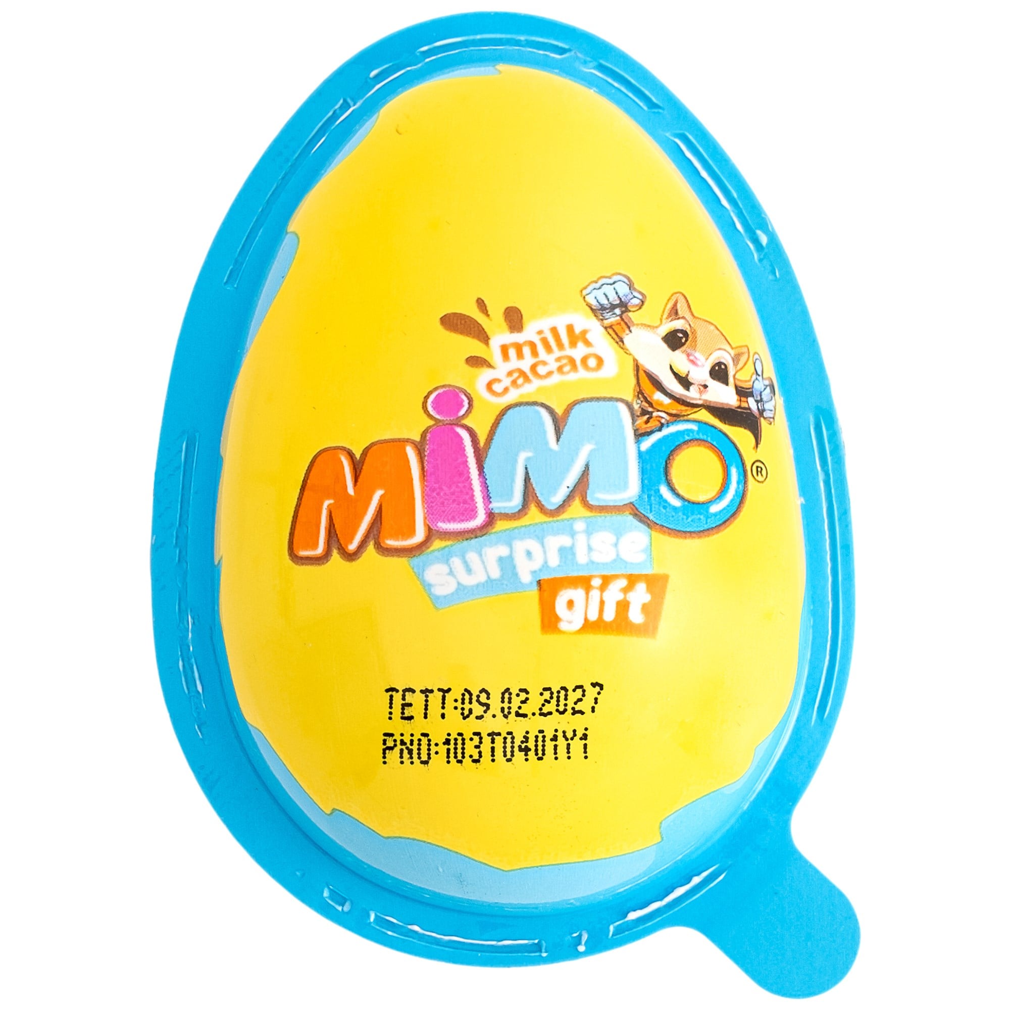Mimo Sürpriz Yumurta Mavi Seri – Erkek Çocukları İçin Sütlü ve Kakaolu Krema (20 g x 24 Adet)
