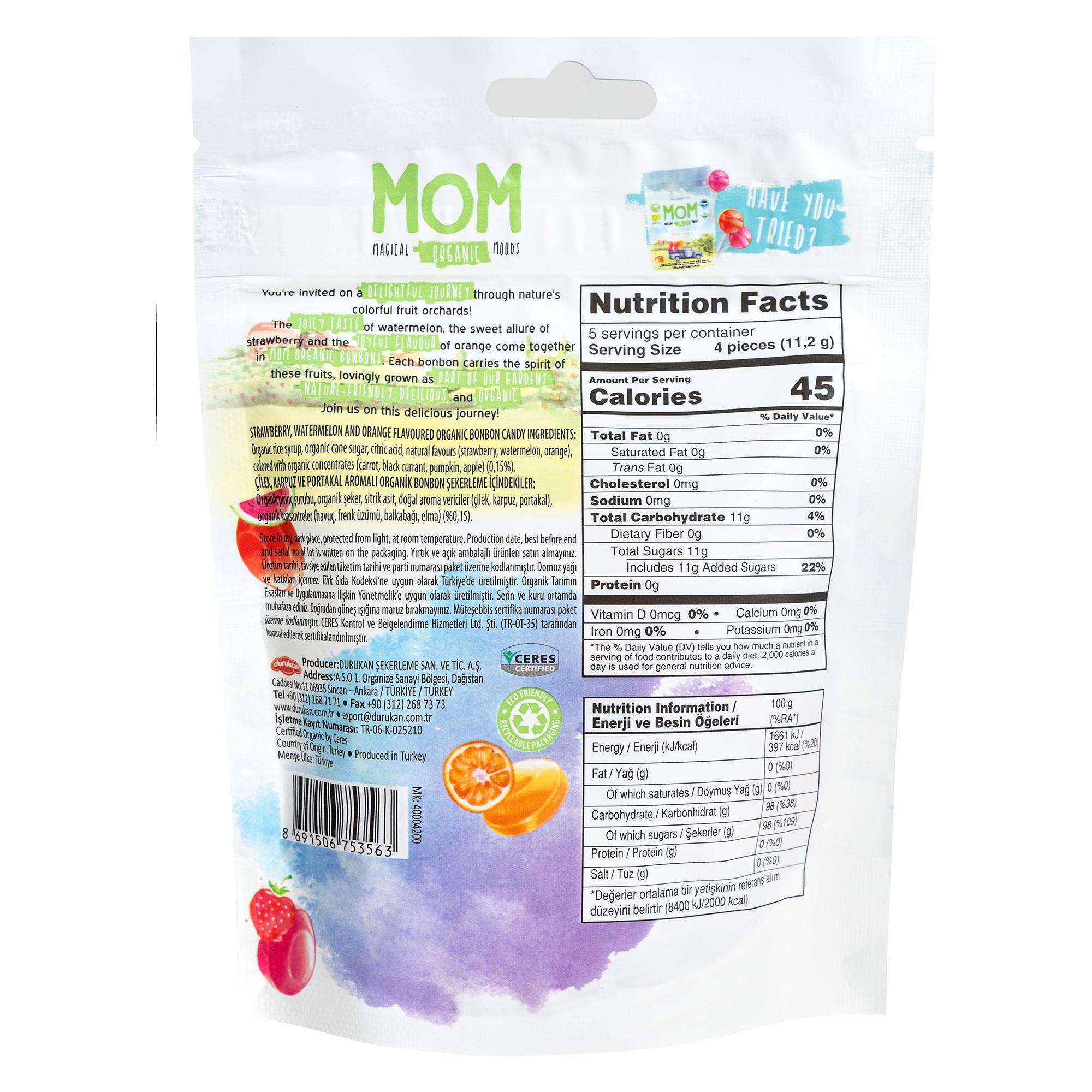 MOM Magical Organic Moods Bonbon Şeker 56g x 12 Adet