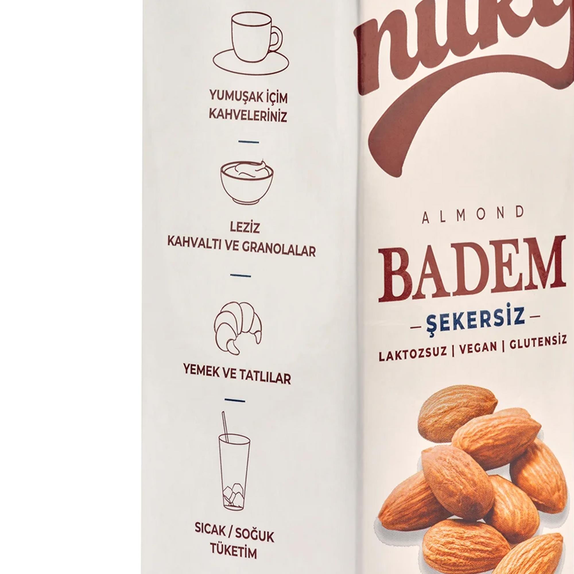 Nilky Şekersiz Badem Sütü 1 L