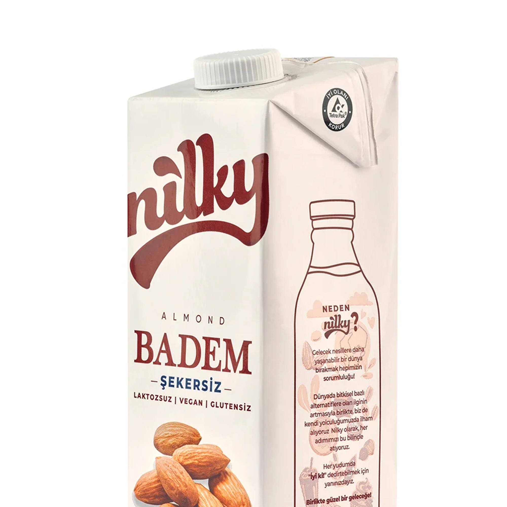 Nilky Şekersiz Badem Sütü 1 L