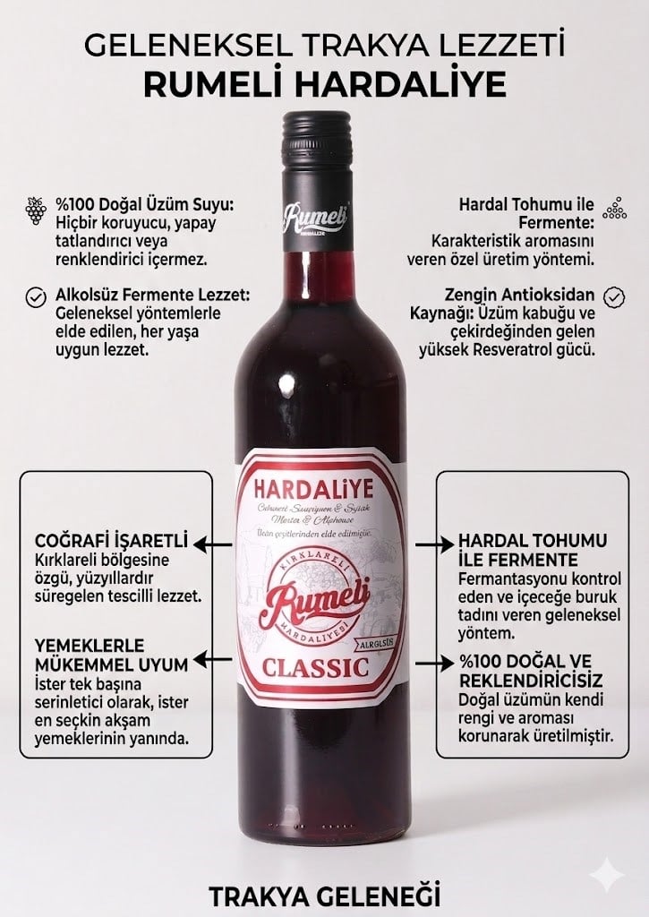 Rumeli Hardaliye Classic Klasik Üzüm İçeceği (Alkolsüz)  750 ml
