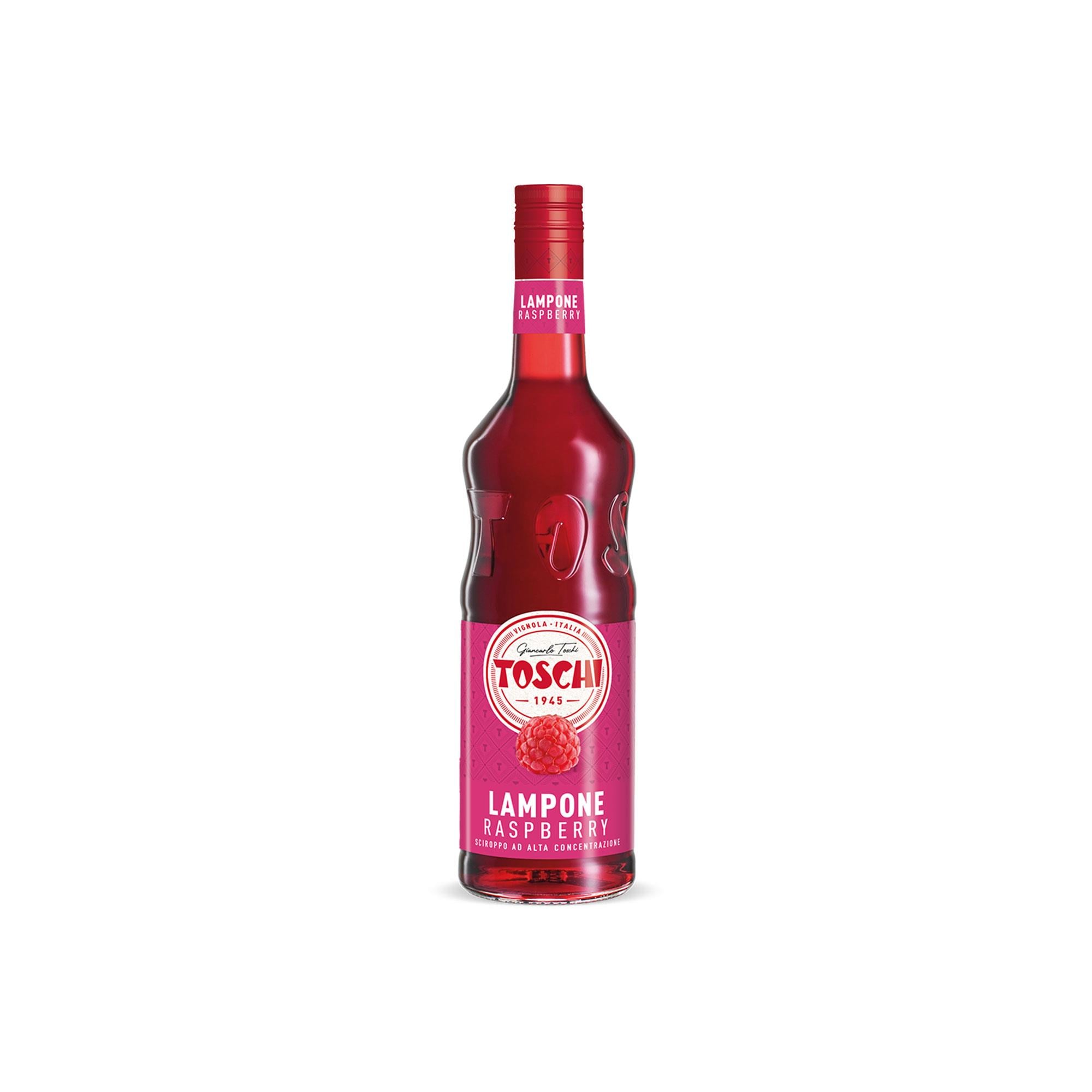 TOSCHI Ahududu Şurubu | Yüksek Konsantre | Katkısız | Glutensiz ve Vegan | Yüksek Meyve İçeriği | İtalya Ürünü | 1000 ml