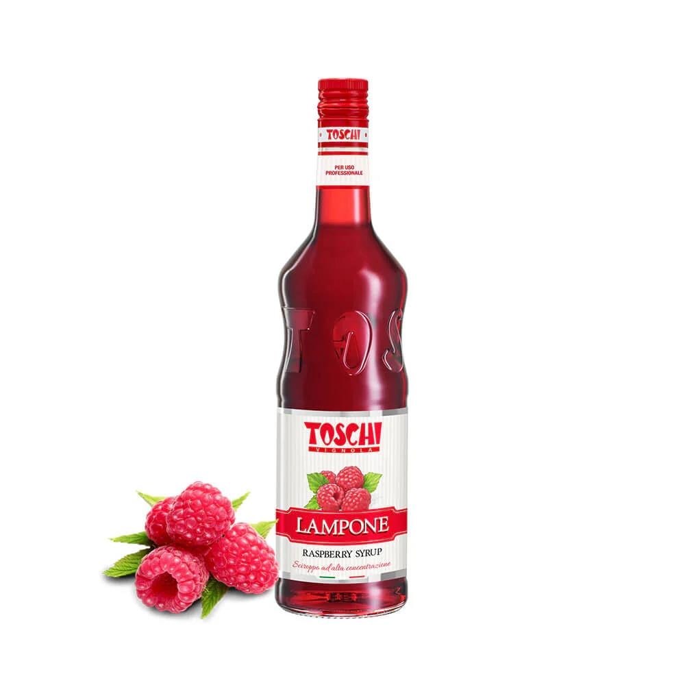TOSCHI Ahududu Şurubu | Yüksek Konsantre | Katkısız | Glutensiz ve Vegan | Yüksek Meyve İçeriği | İtalya Ürünü | 1000 ml