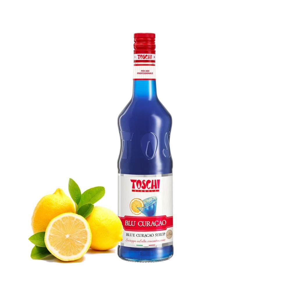 TOSCHI Blue Curacao Şurubu | Yüksek Konsantre | Katkısız ve Glutensiz | İtalya Ürünü | 1000 ml