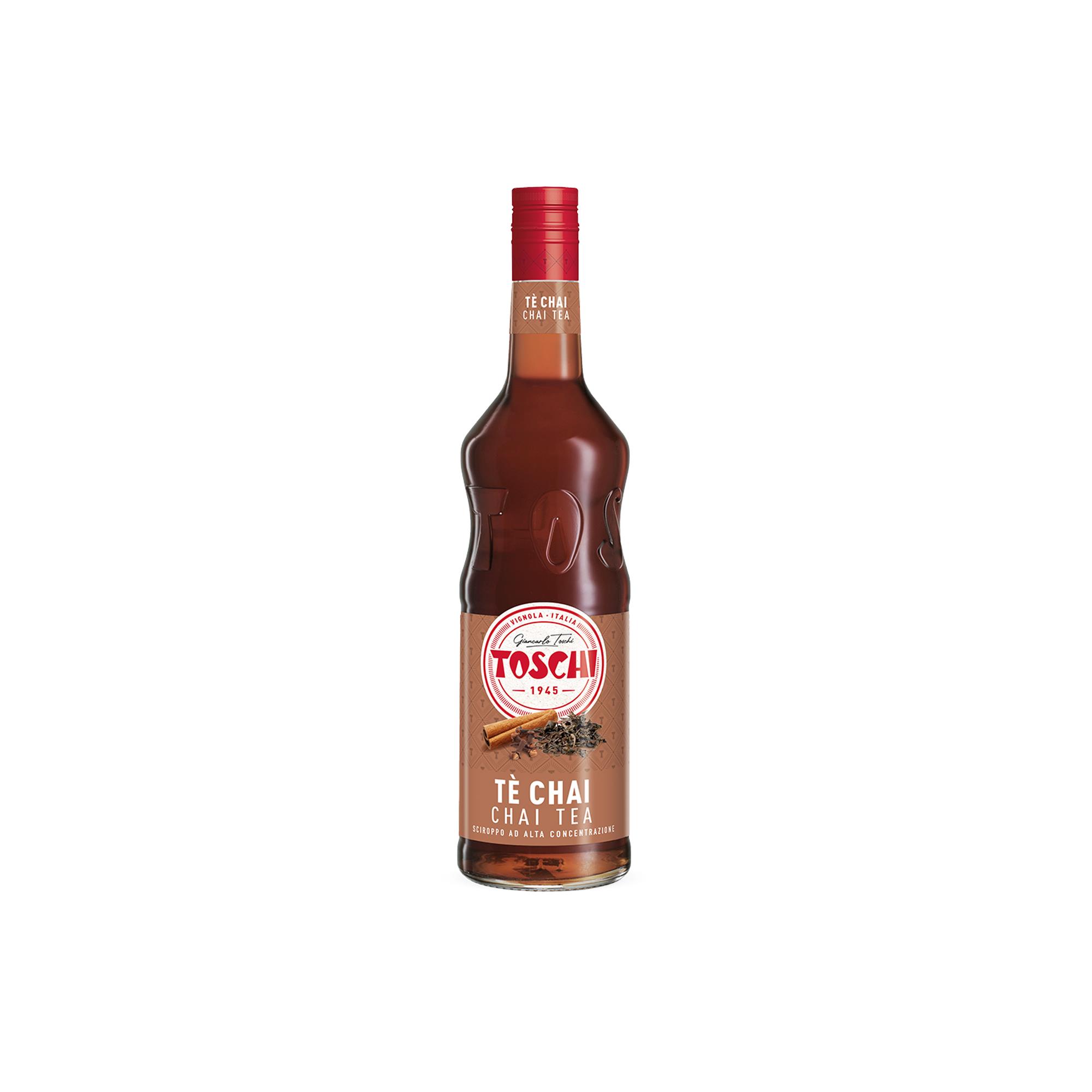 TOSCHI Chai Tea Şurubu | Yüksek Konsantre | Katkısız ve Glutensiz | İtalya Ürünü | 1000 ml