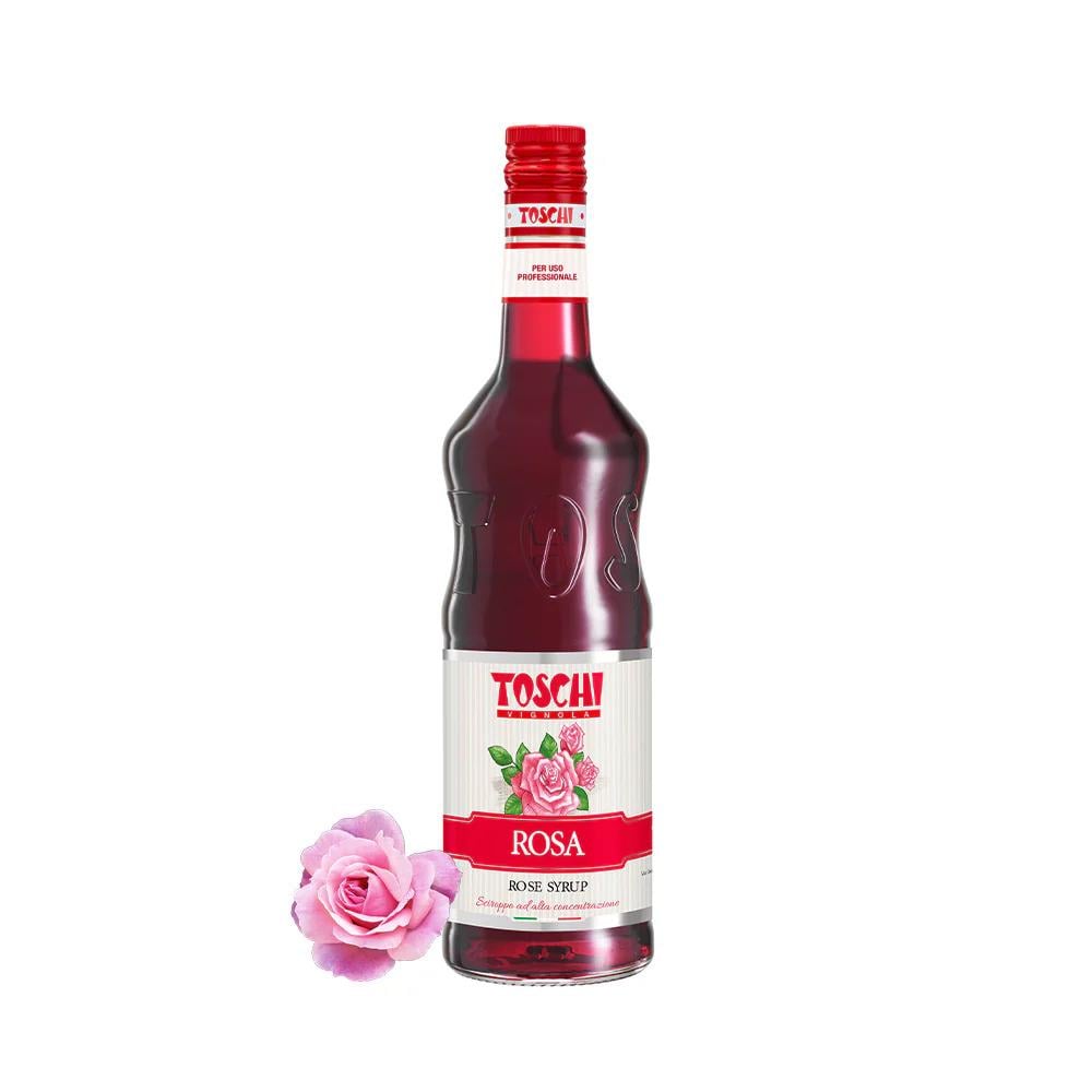 TOSCHI Gül Şurubu | Yüksek Konsantre | Katkısız ve Glutensiz | İtalya Ürünü | 1000 ml