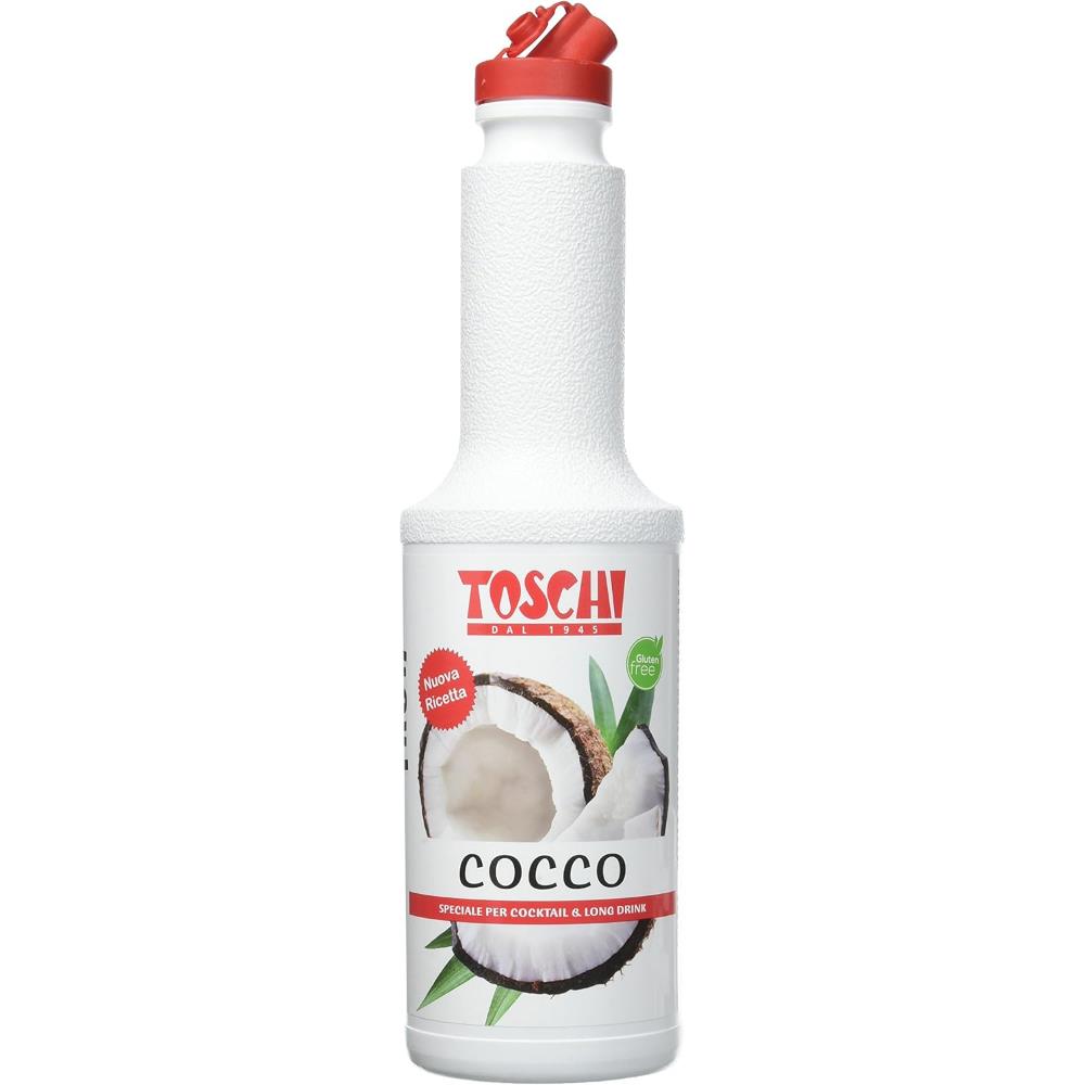 TOSCHI Hindistan Cevizi Püresi | Yüksek Konsantre | Katkısız | Glutensiz ve Vegan | Yüksek Meyve İçeriği | İtalya Ürünü | 1,3 Kg