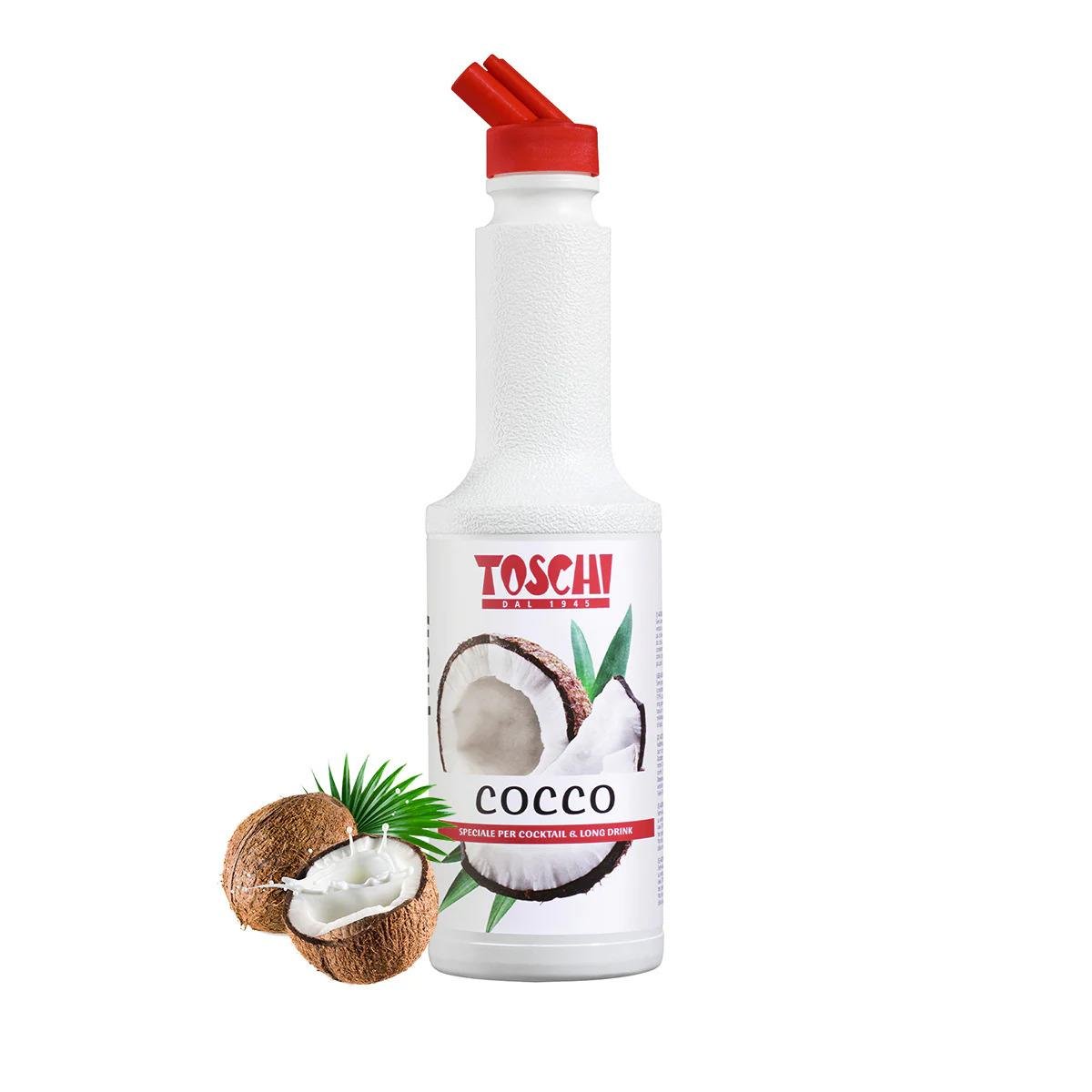 TOSCHI Hindistan Cevizi Püresi | Yüksek Konsantre | Katkısız | Glutensiz ve Vegan | Yüksek Meyve İçeriği | İtalya Ürünü | 1,3 Kg