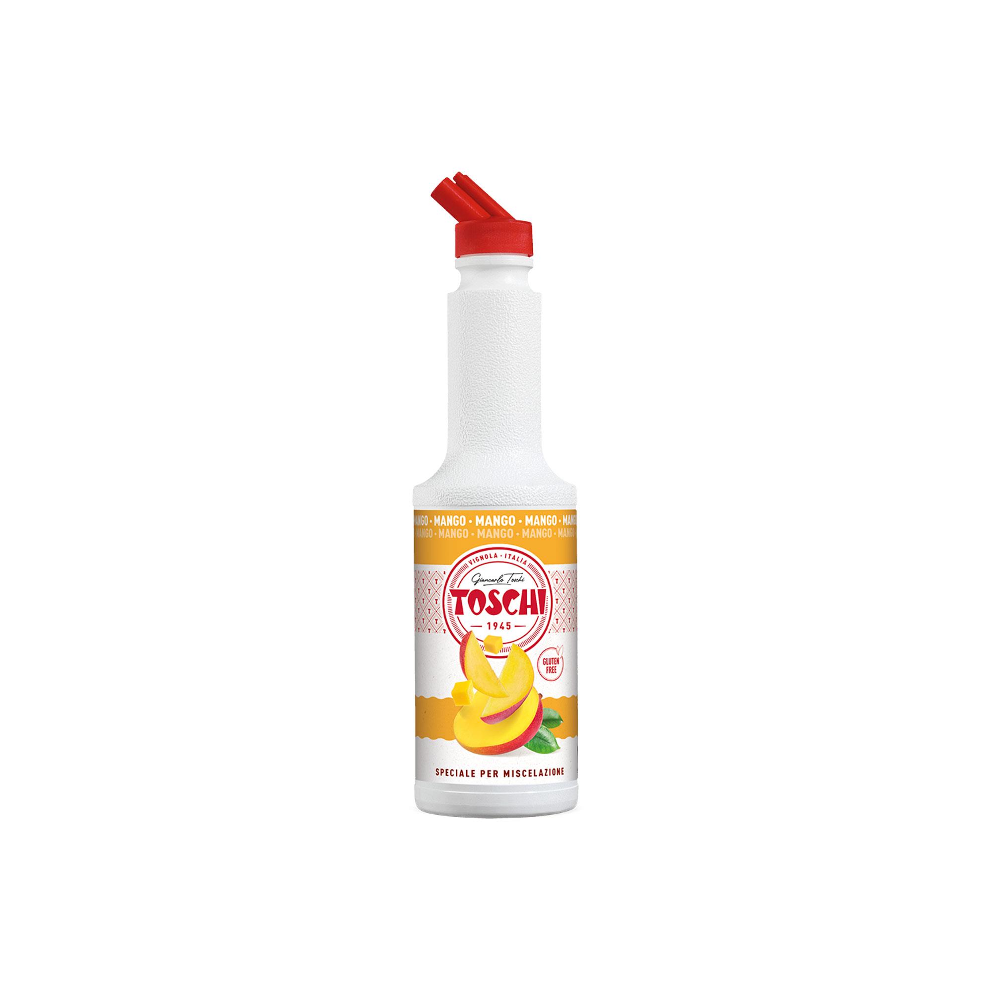 TOSCHI Mango Meyve Püresi | Yüksek Konsantre | Katkısız | Glutensiz ve Vegan | Yüksek Meyve İçeriği | İtalya Ürünü | 1,3 Kg