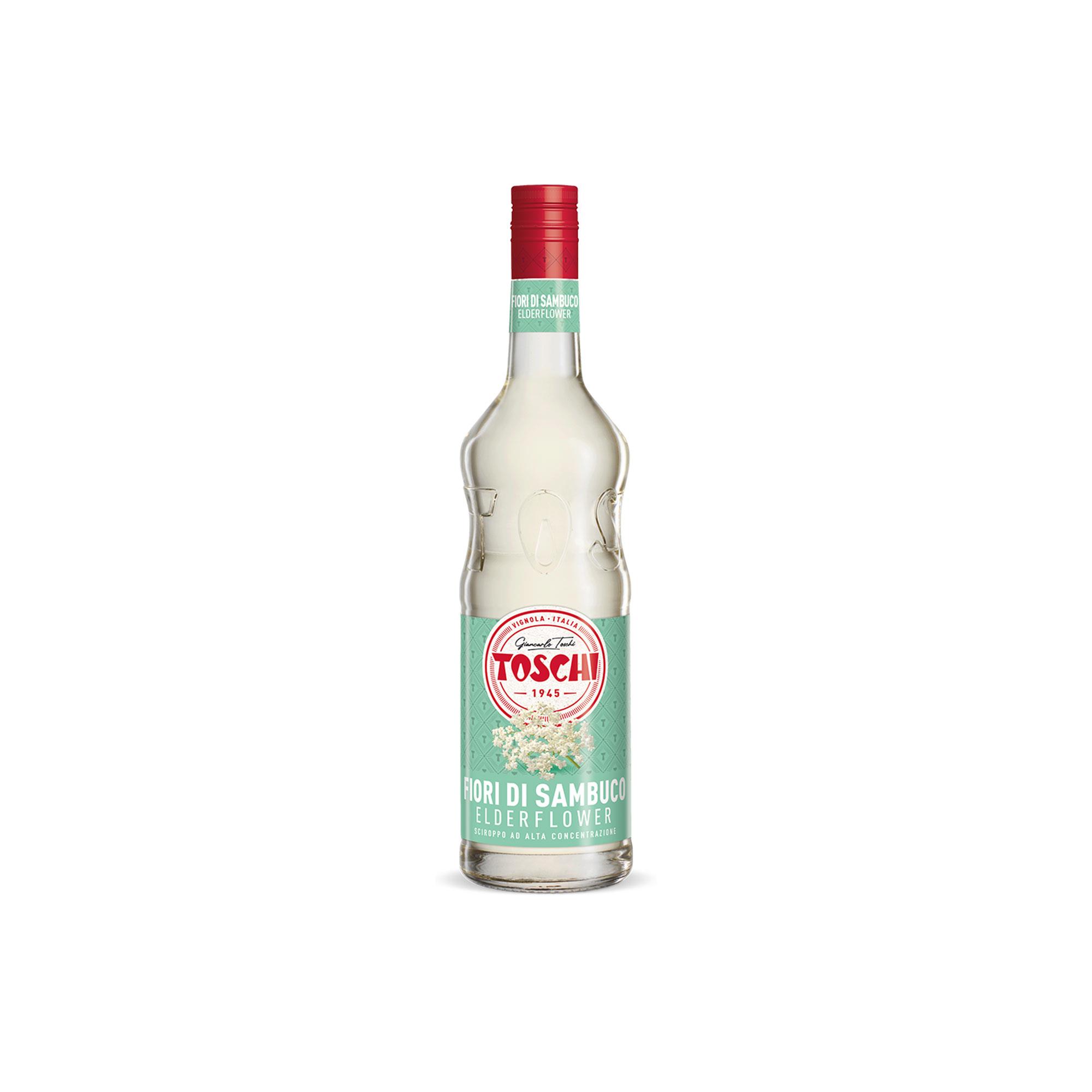 TOSCHI Mürver Çiçeği Şurubu | Yüksek Konsantre | Katkısız | Glutensiz ve Vegan | Yüksek Meyve İçeriği | İtalya Ürünü | 1000 ml