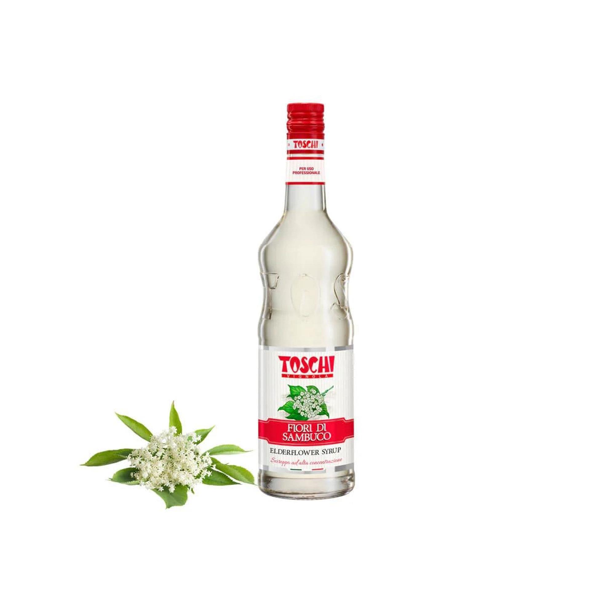 TOSCHI Mürver Çiçeği Şurubu | Yüksek Konsantre | Katkısız | Glutensiz ve Vegan | Yüksek Meyve İçeriği | İtalya Ürünü | 1000 ml