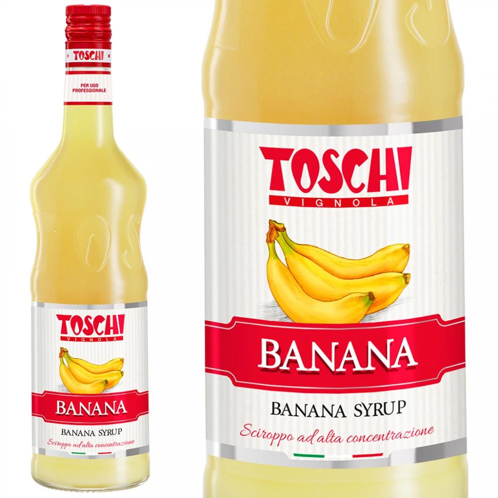 TOSCHI Muz Şurubu | Yüksek Konsantre | Katkısız ve Glutensiz | İtalya Ürünü | 1000 ml