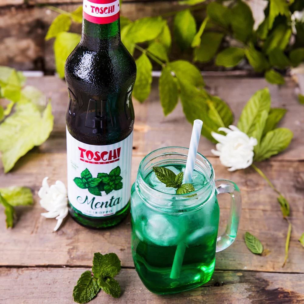 TOSCHI Nane Şurubu | Yüksek Konsantre | Katkısız | Glutensiz ve Vegan | Yüksek Meyve İçeriği | İtalya Ürünü | 1000 ml