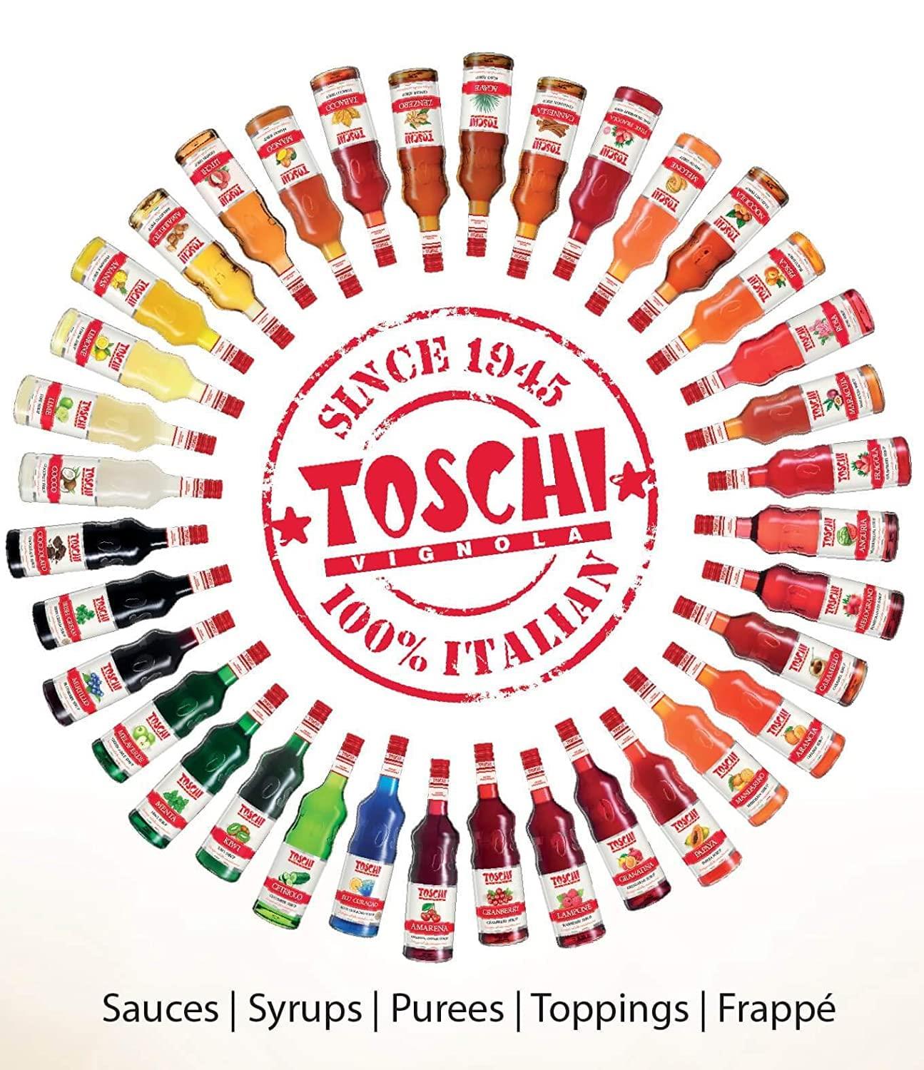 TOSCHI Nane Şurubu | Yüksek Konsantre | Katkısız | Glutensiz ve Vegan | Yüksek Meyve İçeriği | İtalya Ürünü | 1000 ml