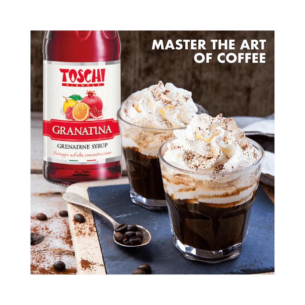 TOSCHI Nar Şurubu | Yüksek Konsantre | Katkısız ve Glutensiz | İtalya Ürünü | 1000 ml