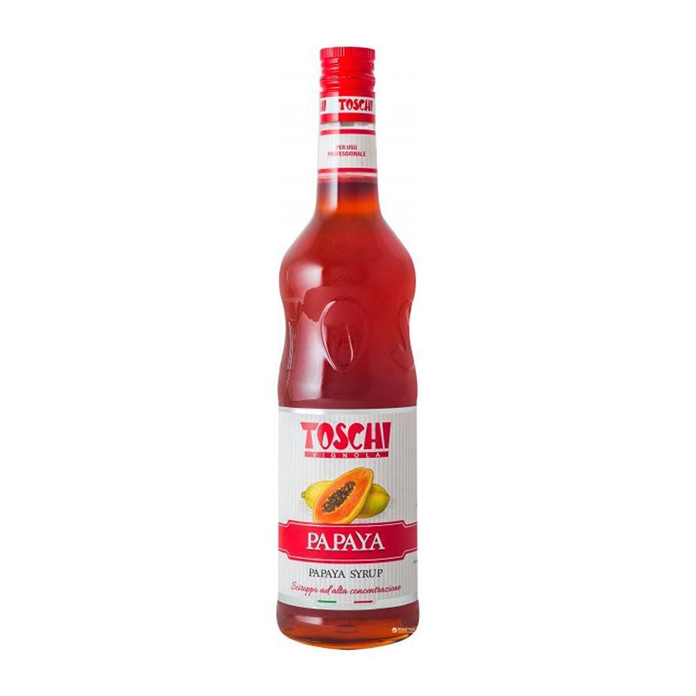 TOSCHI Papaya Şurubu | Yüksek Konsantre | Katkısız | Glutensiz ve Vegan | İtalya Ürünü | 1000 ml