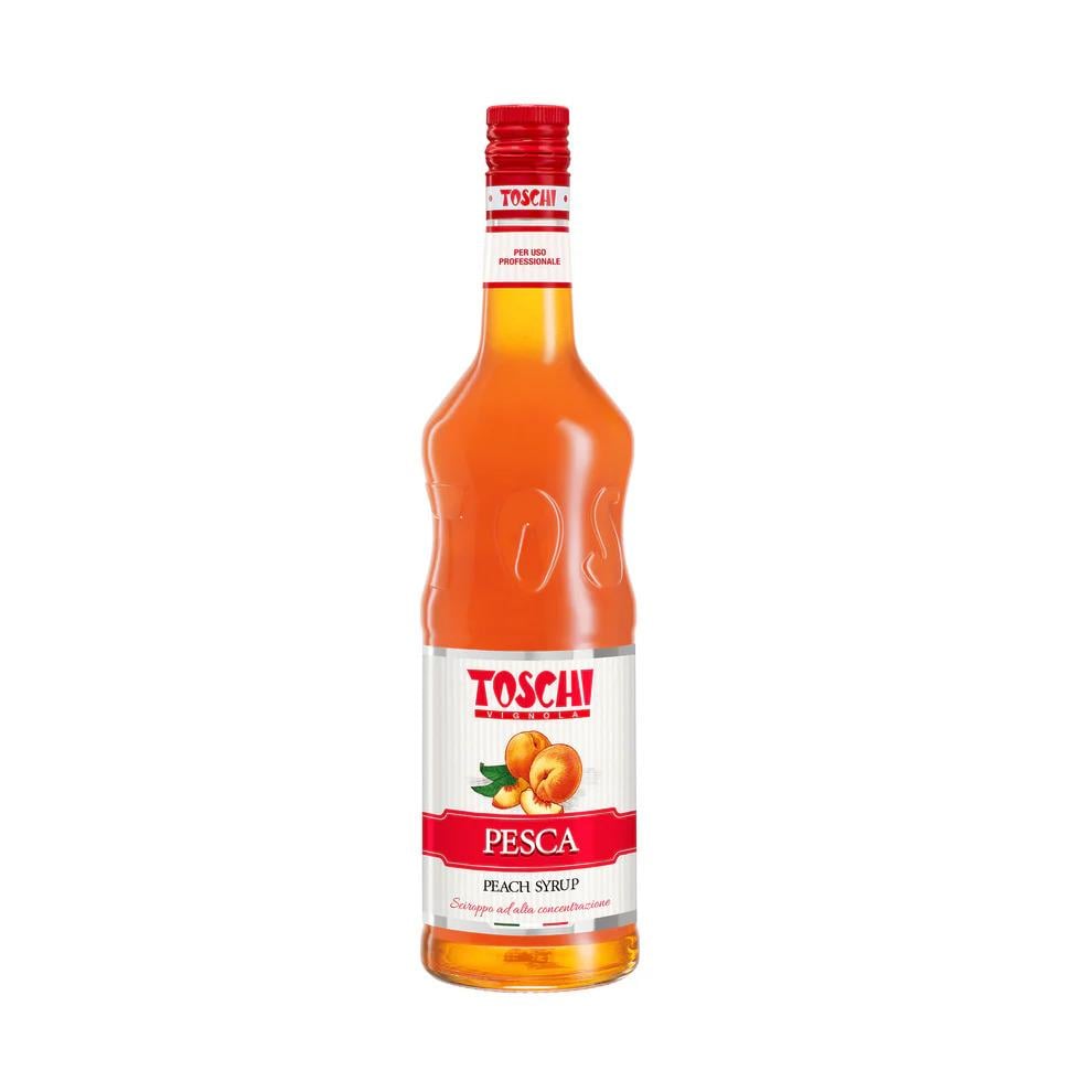 TOSCHI Şeftali Şurubu | Yüksek Konsantre | Katkısız ve Glutensiz | İtalya Ürünü | 1000 ml