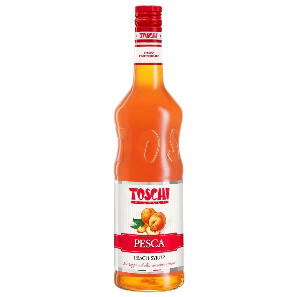 TOSCHI Şeftali Şurubu | Yüksek Konsantre | Katkısız ve Glutensiz | İtalya Ürünü | 1000 ml
