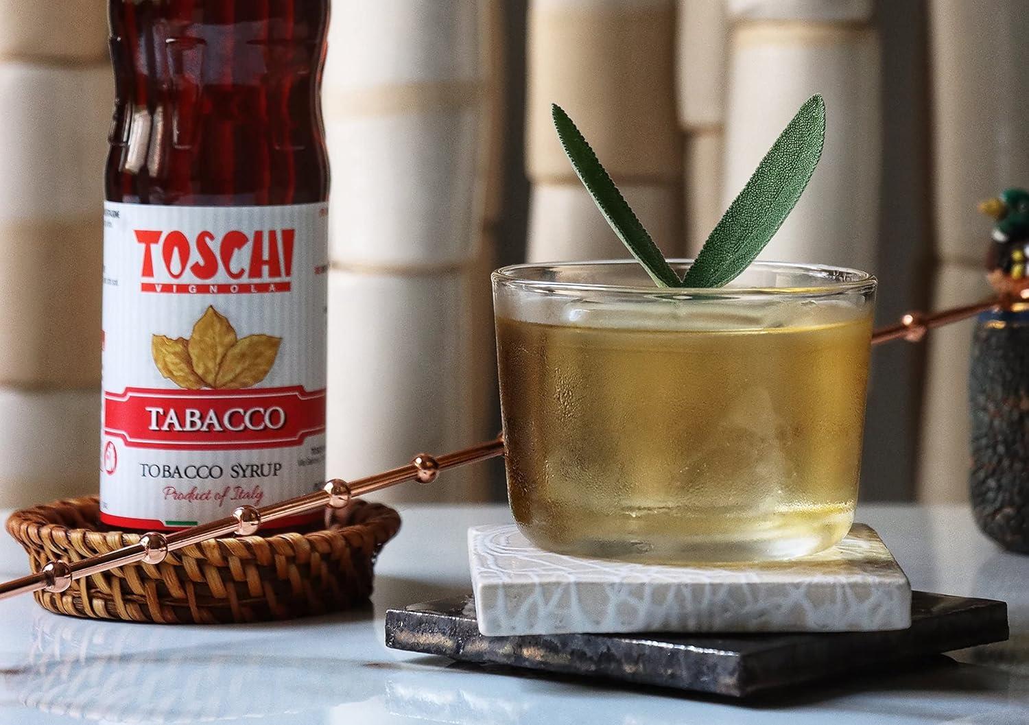 TOSCHI Tobacco (Tütün) Şurubu | Yüksek Konsantre | Katkısız ve Glutensiz | İtalya Ürünü | 1000 ml