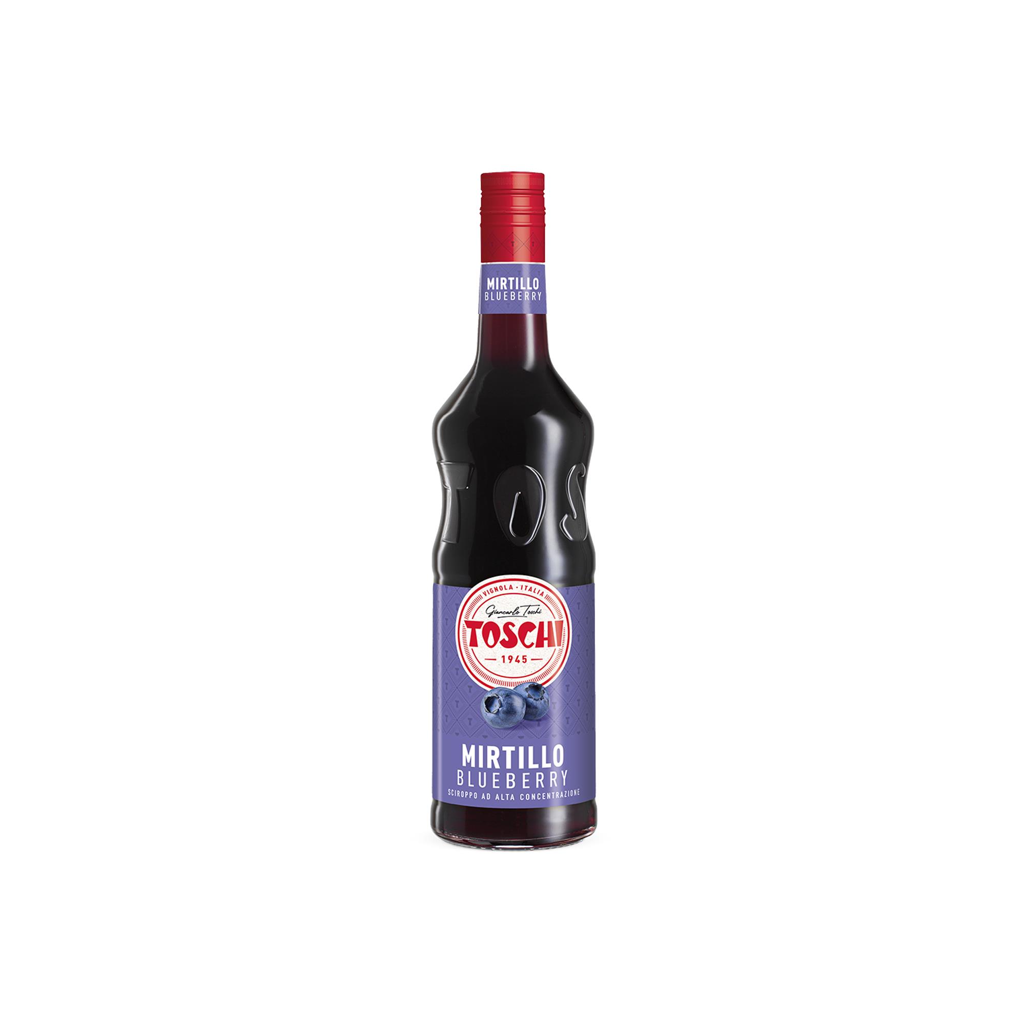 TOSCHI Yaban Mersini Şurubu | Yüksek Konsantre | Katkısız ve Glutensiz | İtalya Ürünü | 1000 ml